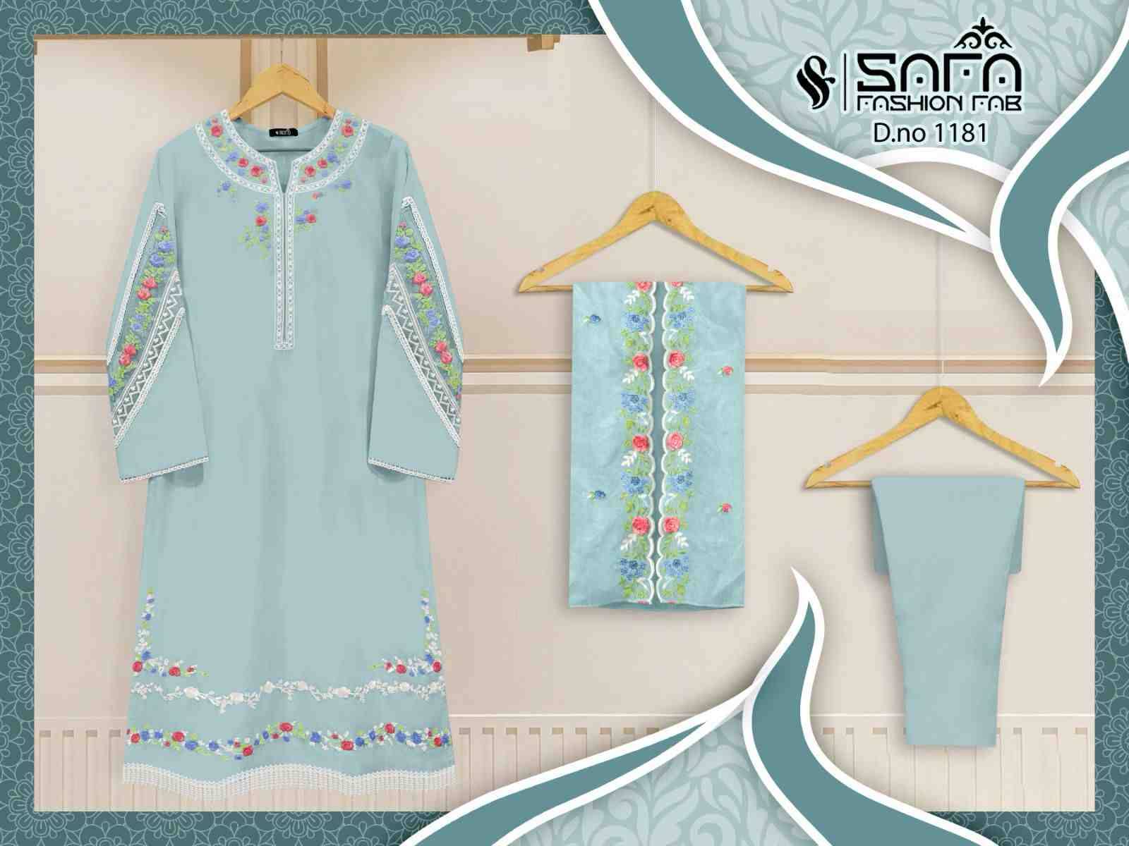 Safa 1181 Colours By Safa Fashion 1181-A To 1181-C Series Beautiful Pakistani Suits Stylish Fancy Colorful Party Wear & Occasional Wear Heavy Georgette Embroidered Dresses At Wholesale Price