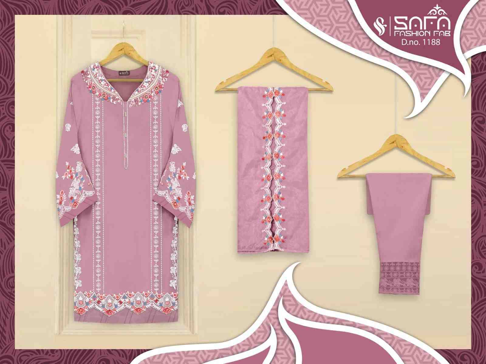 Safa 1188 Colours By Safa Fashion 1188-A To 1188-C Series Beautiful Pakistani Suits Stylish Fancy Colorful Party Wear & Occasional Wear Heavy Georgette Embroidered Dresses At Wholesale Price