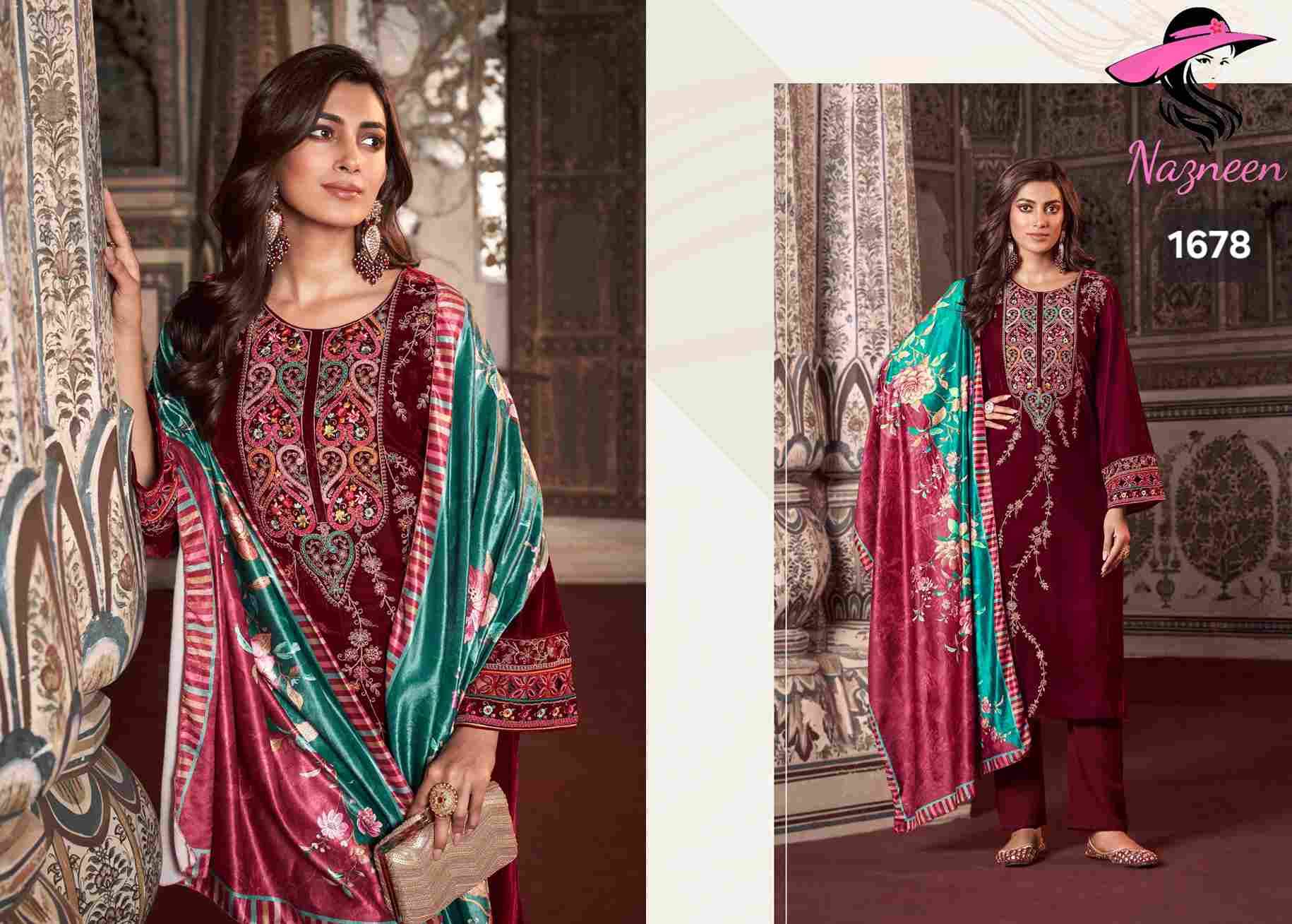 Kalki By Nazneen 1673 To 1678 Series Beautiful Festive Suits Stylish Fancy Colorful Casual Wear & Ethnic Wear Velvet Dresses At Wholesale Price