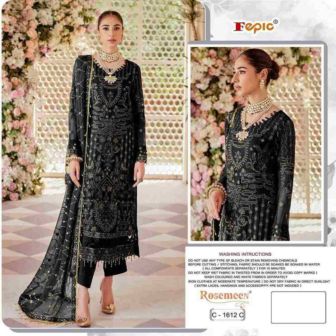 Fepic 1612 Colours By Fepic 1612-A To 1612-C Series Beautiful Pakistani Suits Stylish Fancy Colorful Party Wear & Occasional Wear Georgette Embroidered Dresses At Wholesale Price