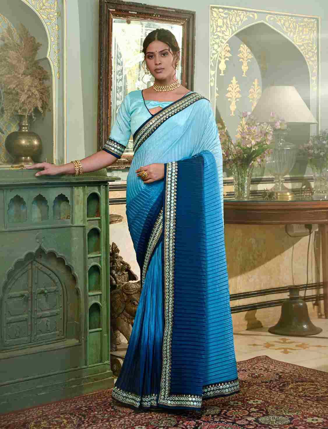Maniya By Fashid Wholesale 01 To 07 Series Indian Traditional Wear Collection Beautiful Stylish Fancy Colorful Party Wear & Occasional Wear Chinnon Silk Sarees At Wholesale Price