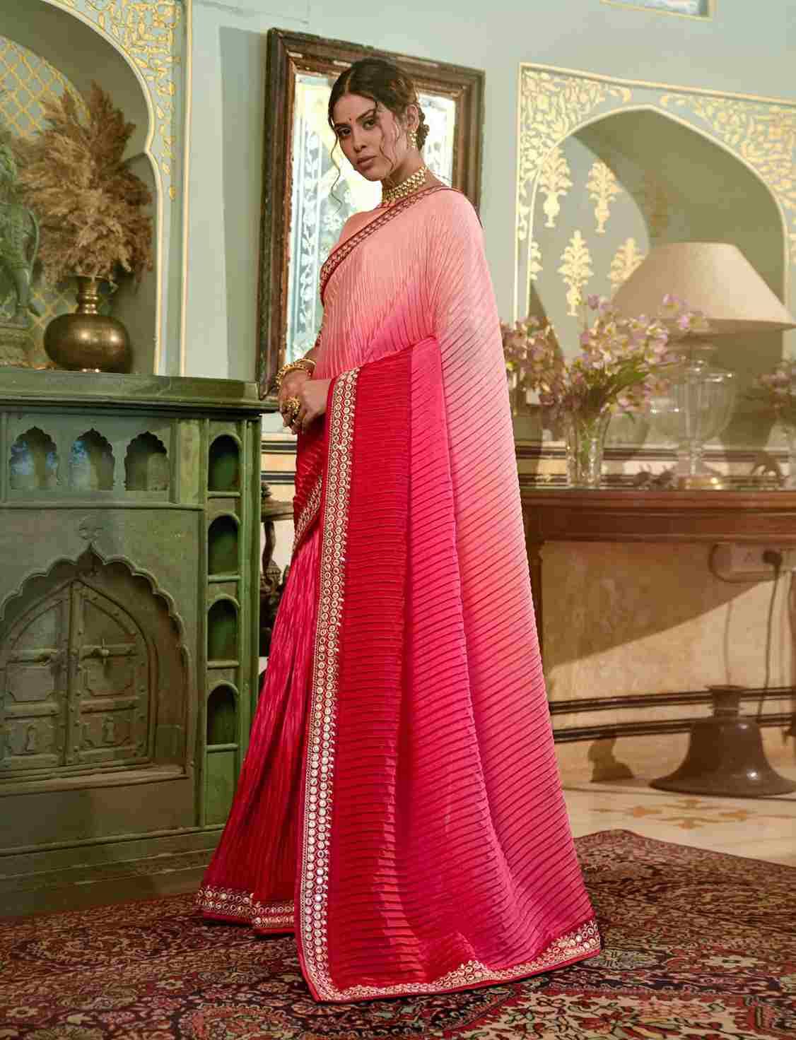 Maniya By Fashid Wholesale 01 To 07 Series Indian Traditional Wear Collection Beautiful Stylish Fancy Colorful Party Wear & Occasional Wear Chinnon Silk Sarees At Wholesale Price