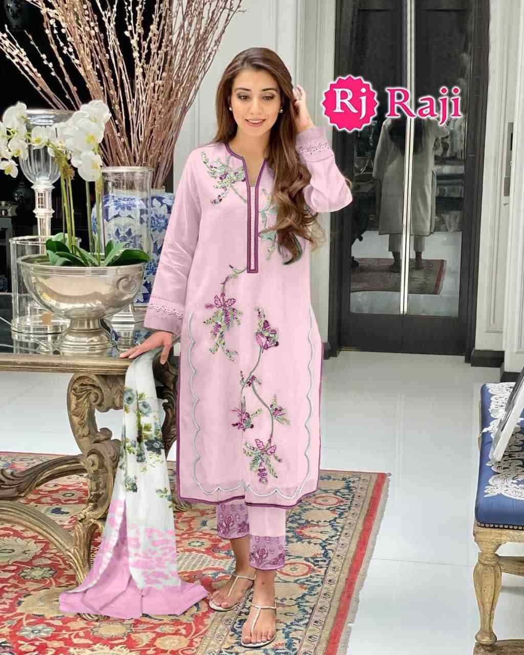 Raji-302 Colours By Raji 302-A To 302-D Series Beautiful Pakistani Suits Stylish Fancy Colorful Party Wear & Occasional Wear Pure Georgette Embroidered Dresses At Wholesale Price