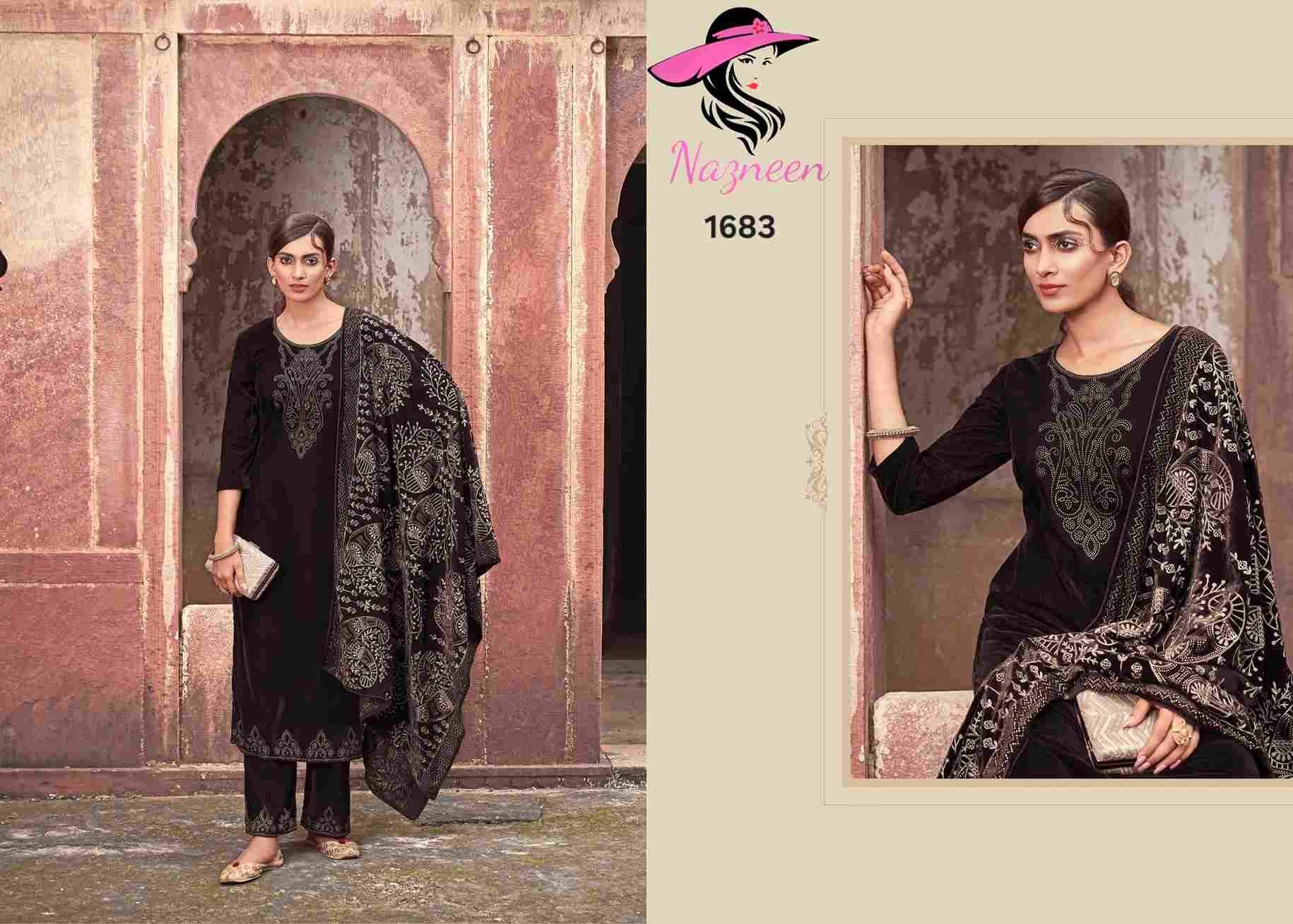 Qurbat By Nazneen 1679 To 1685 Series Beautiful Festive Suits Stylish Fancy Colorful Party Wear & Occasional Wear Velvet Embroidered Dresses At Wholesale Price
