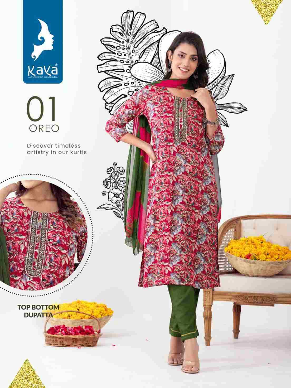 Oreo By Kaya 01 To 08 Series Designer Stylish Fancy Colorful Beautiful Party Wear & Ethnic Wear Collection Rayon Foil Dresses At Wholesale Price