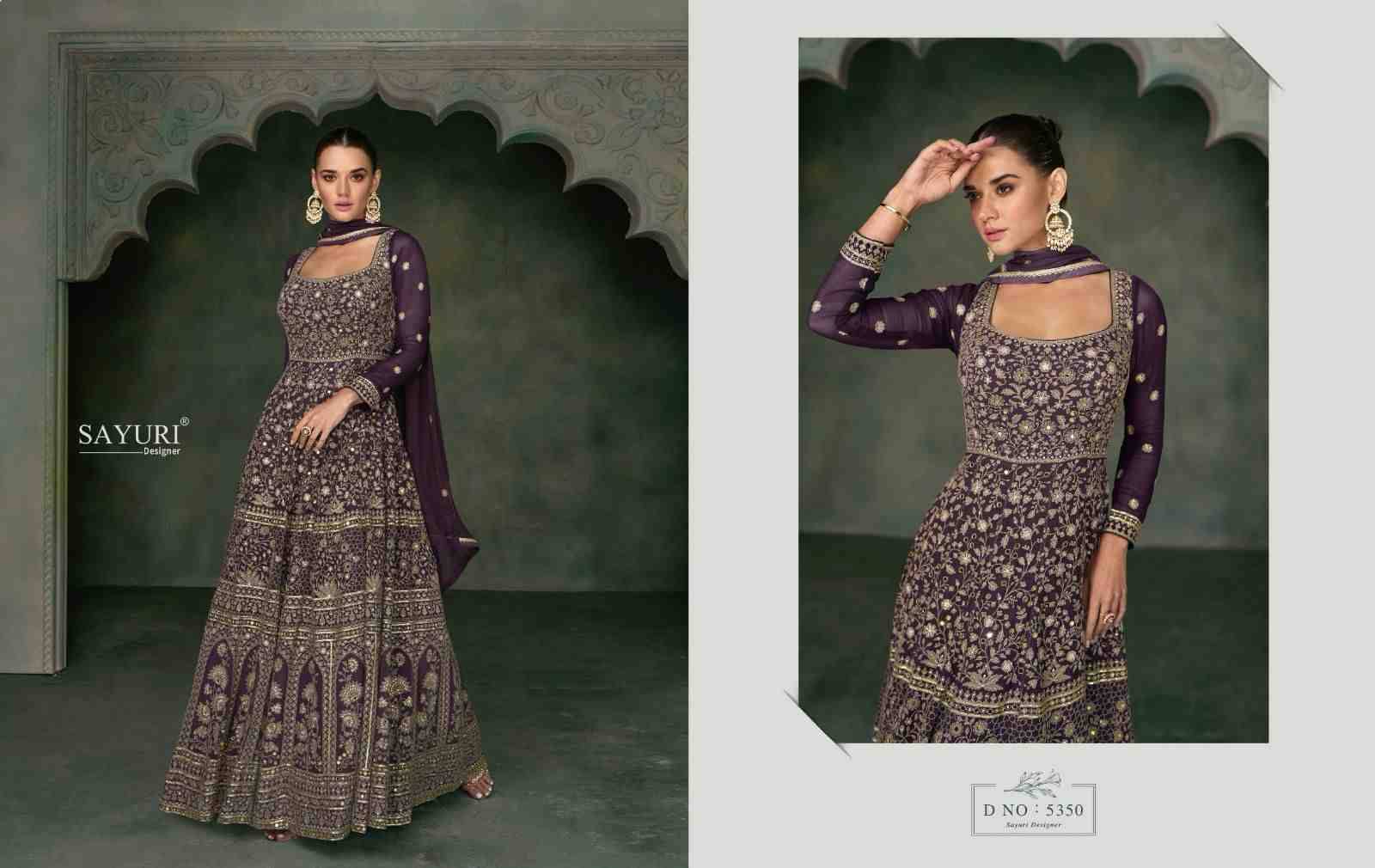 Nayaab By Sayuri 5348 To 5350 Series Beautiful Stylish Fancy Colorful Casual Wear & Ethnic Wear Georgette Gowns With Dupatta At Wholesale Price