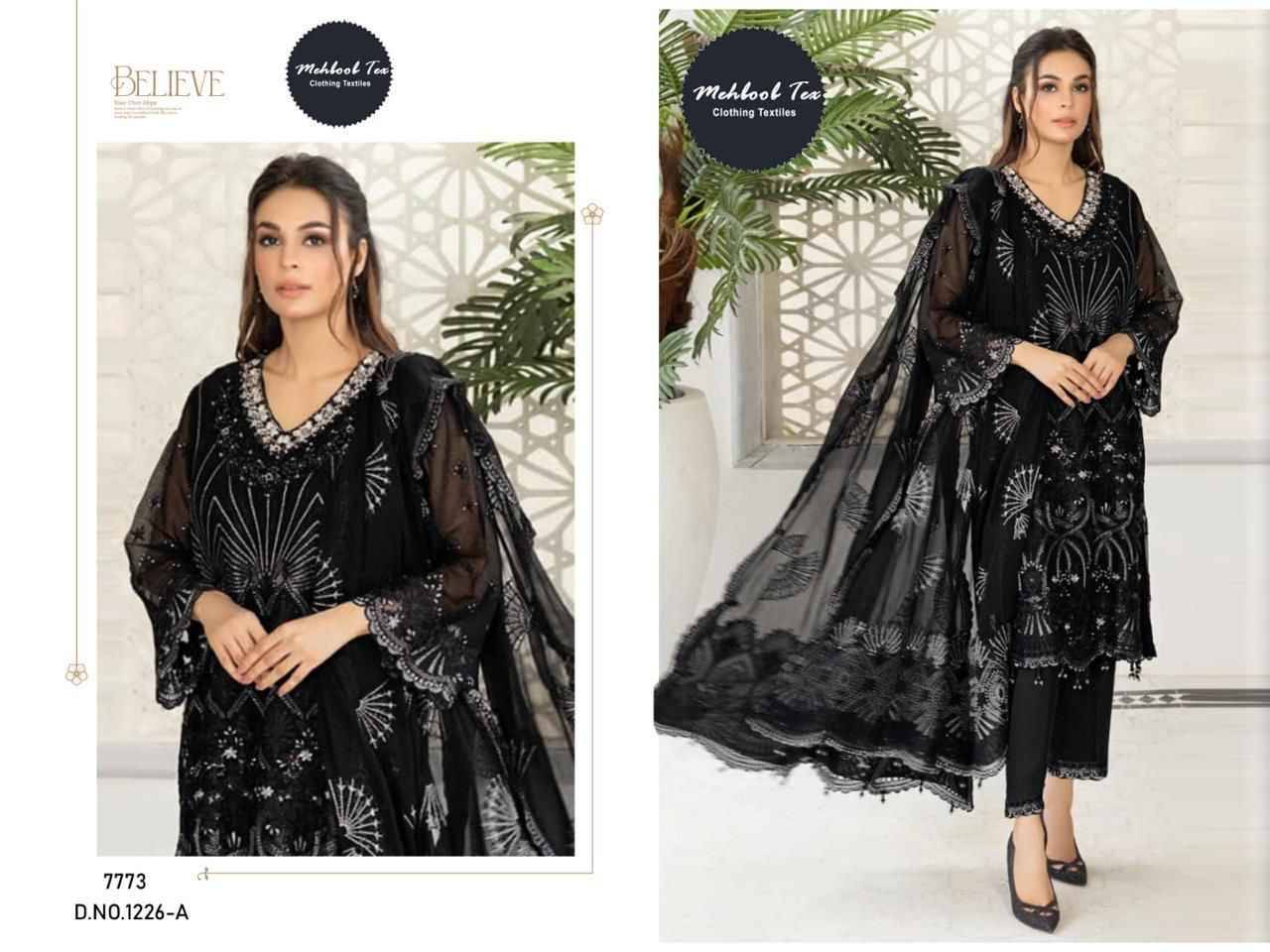 Mehboob Tex Hit Design 1226 Colours By Mehboob Tex 1226-A To 1226-D Series Beautiful Pakistani Suits Colorful Stylish Fancy Casual Wear & Ethnic Wear Georgette Embroidered Dresses At Wholesale Price