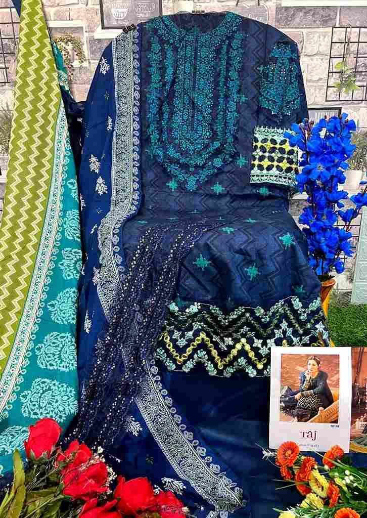 Taj Hit Design 450 By Taj Creation Beautiful Pakistani Suits Colorful Stylish Fancy Casual Wear & Ethnic Wear Pure Cotton Print With Embroidered Dresses At Wholesale Price