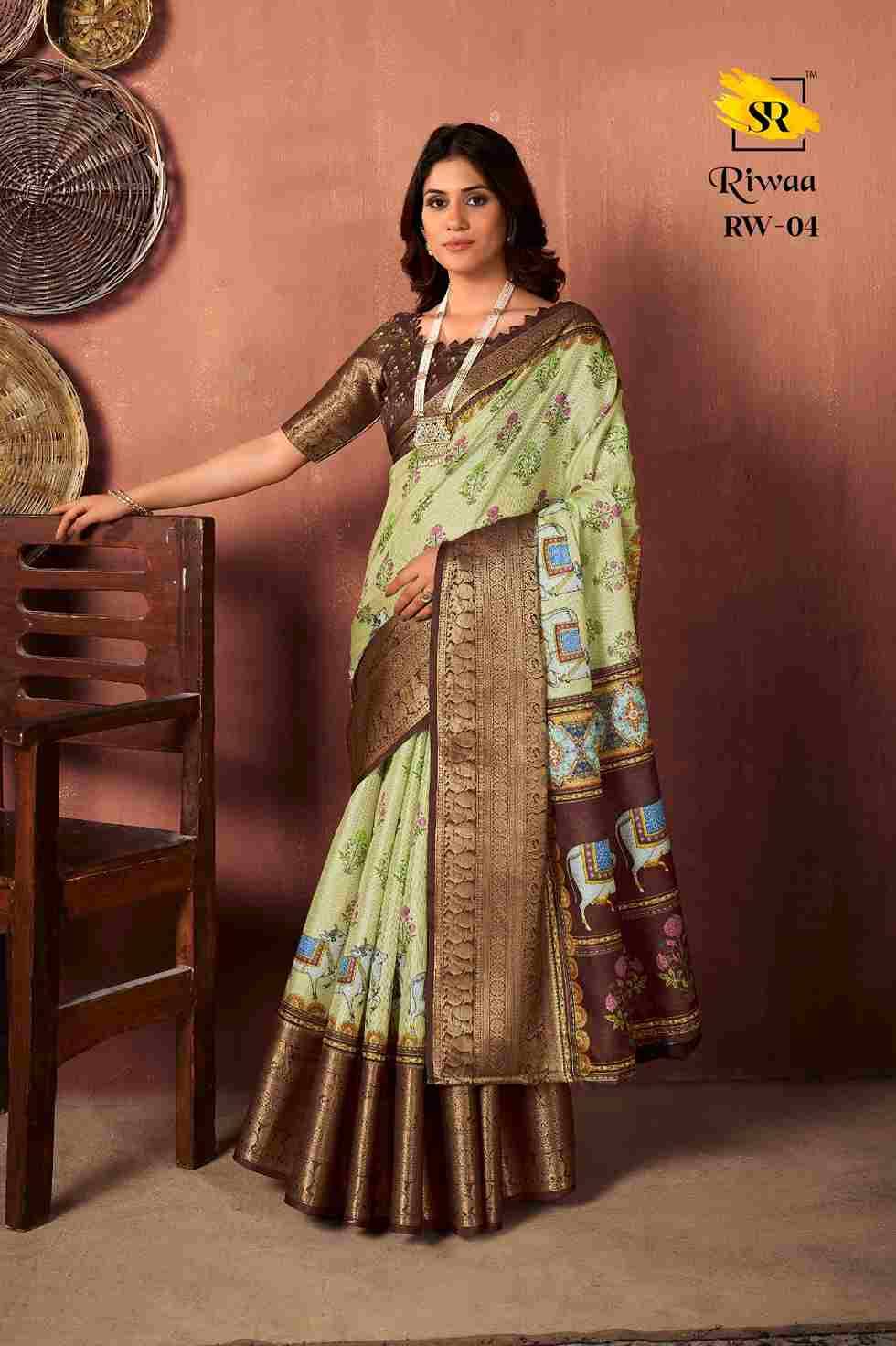 Riwaa By Sr 01 To 10 Series Indian Traditional Wear Collection Beautiful Stylish Fancy Colorful Party Wear & Occasional Wear Kota Checks Sarees At Wholesale Price