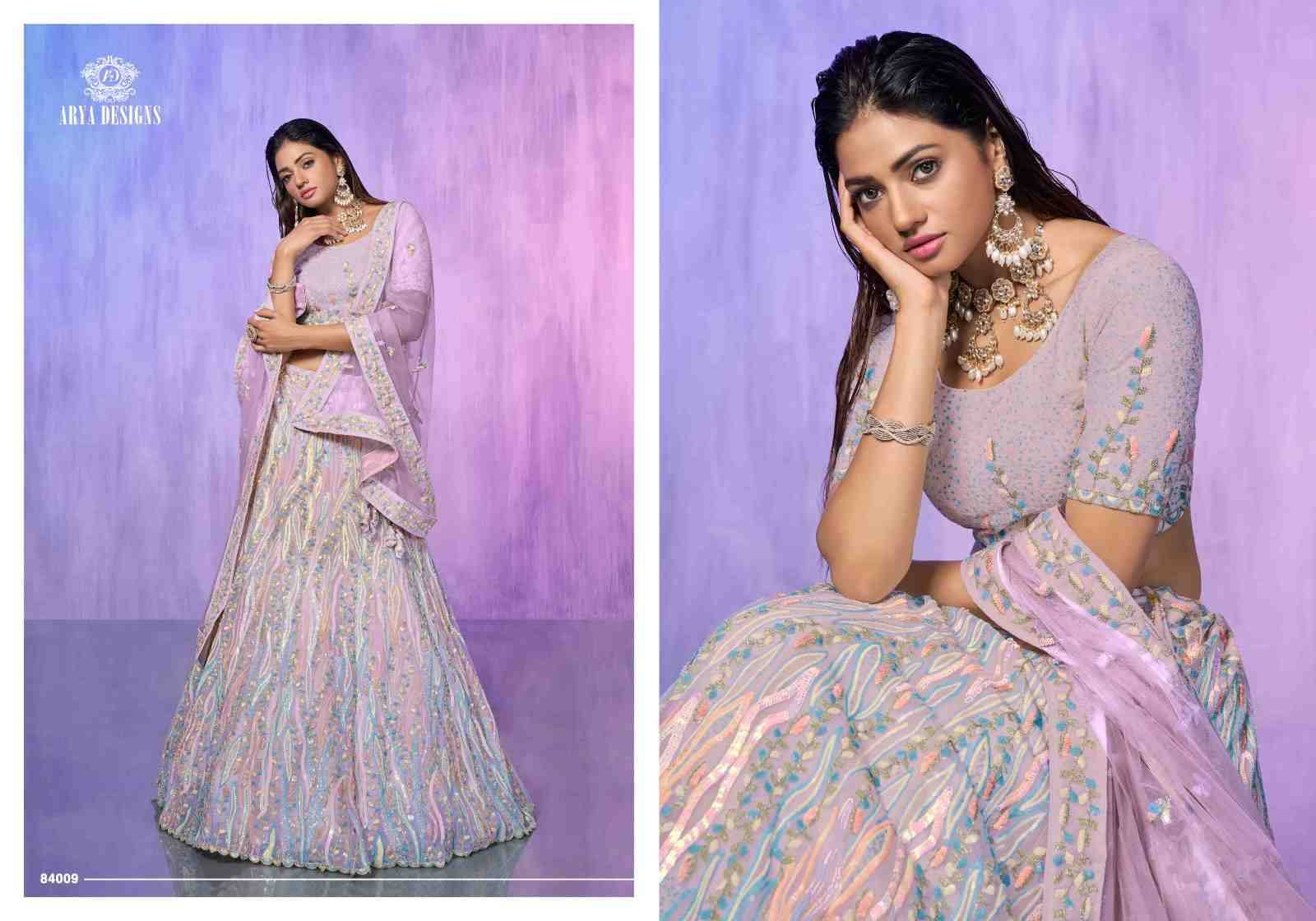 Look Book By Arya Designs 84001 To 84019 Series Bridal Wear Collection Beautiful Stylish Colorful Fancy Party Wear & Occasional Wear Net/Organza/Georgette/Velvet Lehengas At Wholesale Price