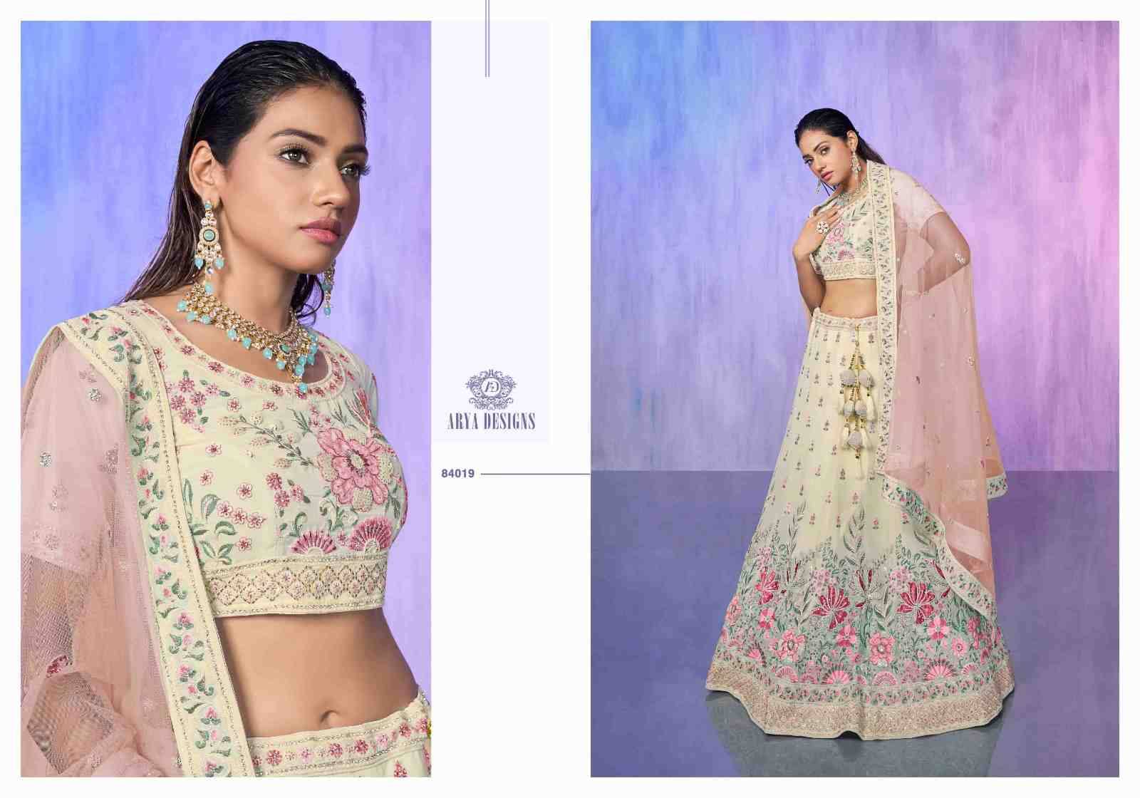 Look Book By Arya Designs 84001 To 84019 Series Bridal Wear Collection Beautiful Stylish Colorful Fancy Party Wear & Occasional Wear Net/Organza/Georgette/Velvet Lehengas At Wholesale Price