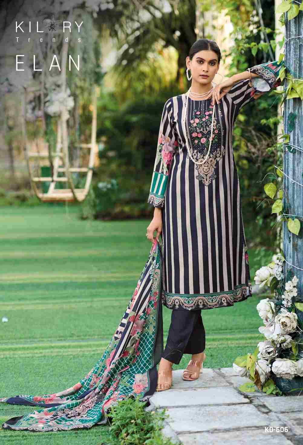 Elan By Kilory 601 To 606 Series Beautiful Festive Suits Stylish Colorful Fancy Casual Wear & Ethnic Wear Pashmina Print Dresses At Wholesale Price