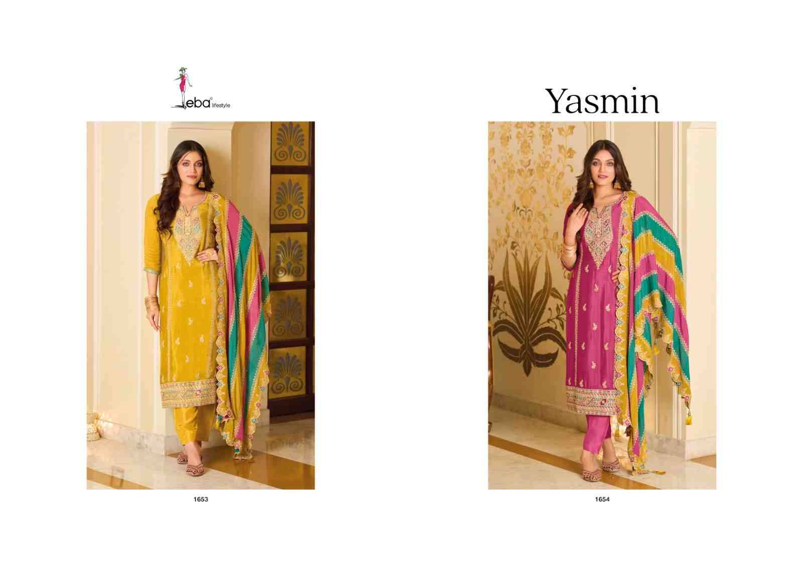 Yasmin By Eba Lifestyle 1653 To 1654 Series Beautiful Stylish Festive Suits Fancy Colorful Casual Wear & Ethnic Wear & Ready To Wear Premium Silk Dresses At Wholesale Price