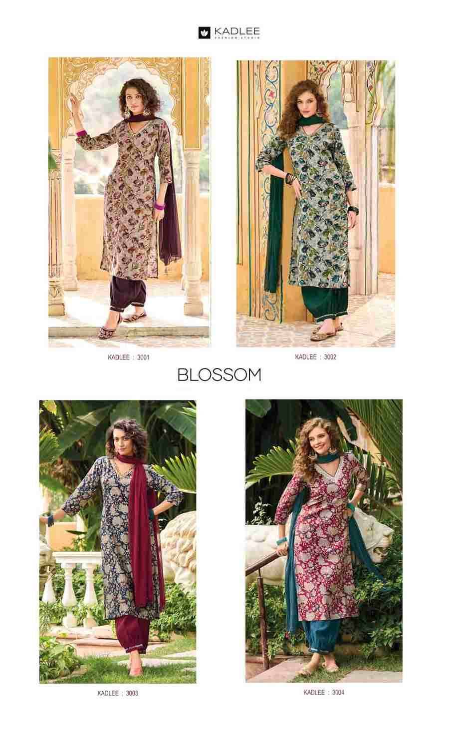 Blossom By Kadlee 3001 To 3004 Series Beautiful Suits Colorful Stylish Fancy Casual Wear & Ethnic Wear Modal Print Dresses At Wholesale Price