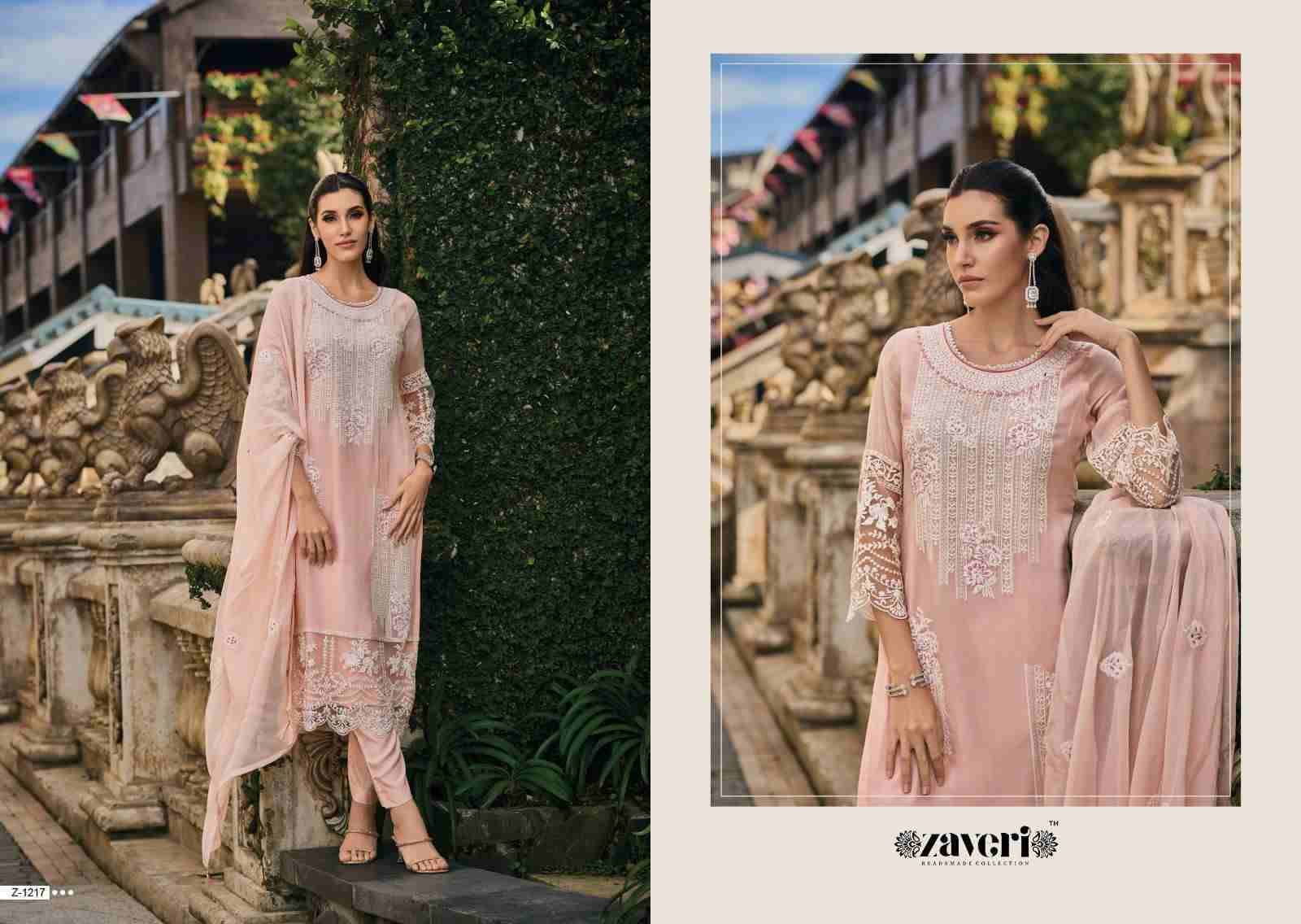 Femina 1217 Series By Zaveri 1217 To 1220 Series Designer Stylish Fancy Colorful Beautiful Party Wear & Ethnic Wear Collection Soft Organza Dresses At Wholesale Price