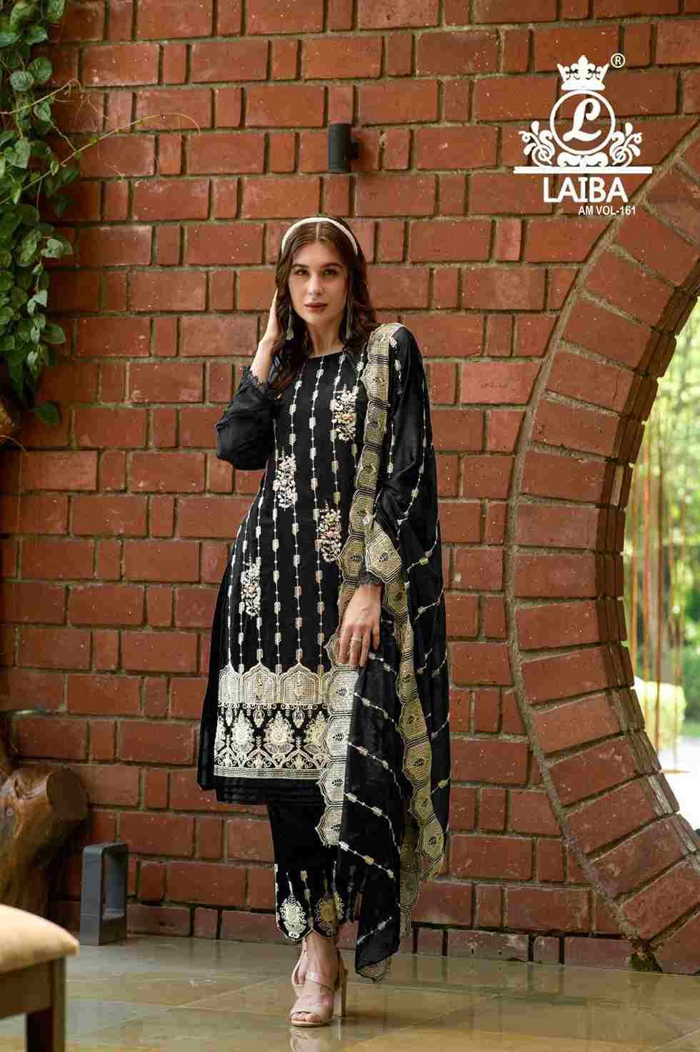 AM Vol-161 By Laiba 161-A To 161-D Series Beautiful Stylish Festive Suits Fancy Colorful Casual Wear & Ethnic Wear & Ready To Wear Pure Georgette Embroidered Dresses At Wholesale Price