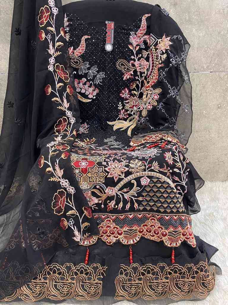 Hoor Tex Hit Design H-146 Colours By Hoor Tex H-146-A To H-146-D Series Designer Pakistani Suits Collection Beautiful Stylish Fancy Colorful Party Wear & Occasional Wear Heavy Georgette Dresses At Wholesale Price