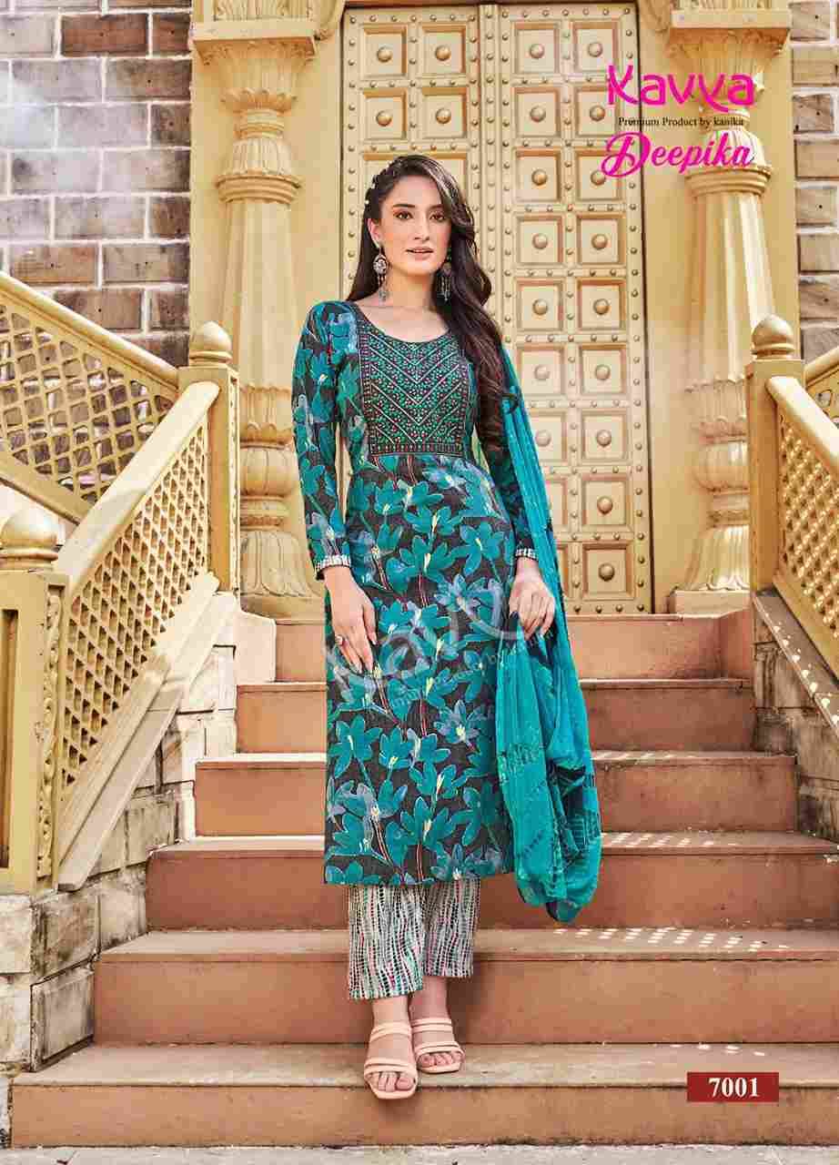 Deepika Vol-7 By Kavya 7001 To 7010 Series Designer Suits Beautiful Stylish Fancy Colorful Party Wear & Occasional Wear Fancy Dresses At Wholesale Price
