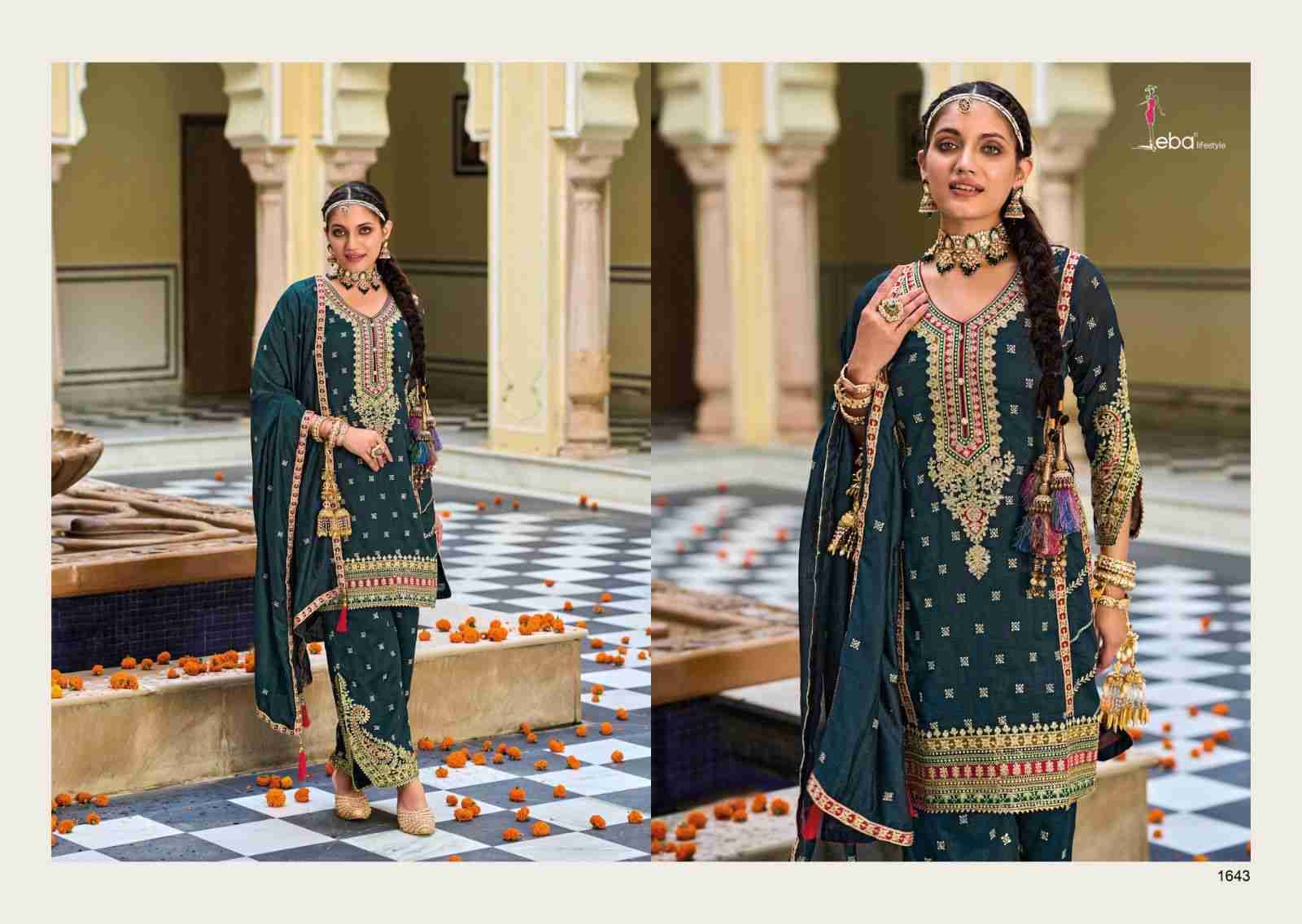 Vaani By Eba Lifestyle 1641 To 1643 Series Beautiful Stylish Festive Suits Fancy Colorful Casual Wear & Ethnic Wear & Ready To Wear Premium Silk Dresses At Wholesale Price