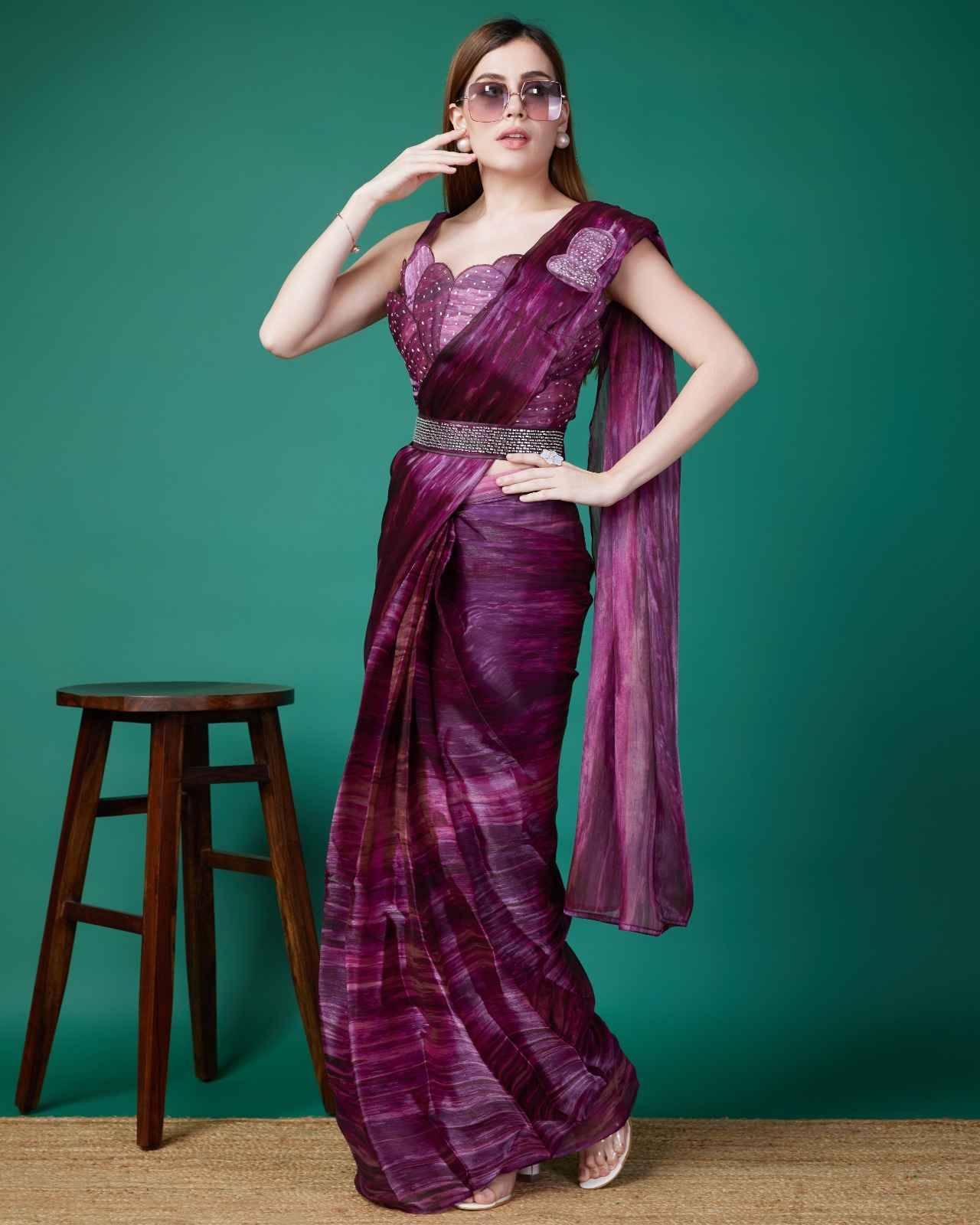 Kat-218 By Amoha Trendz 01 To 04 Series Indian Traditional Wear Collection Beautiful Stylish Fancy Colorful Party Wear & Occasional Wear Organza Sarees At Wholesale Price