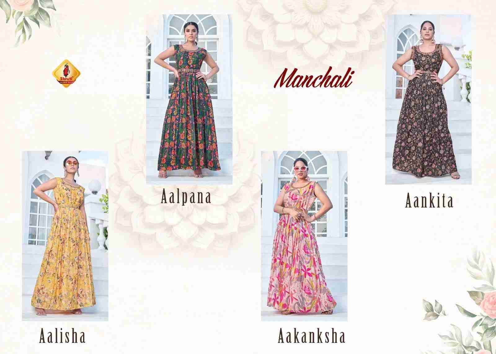 Manchali By Shruti 01 To 04 Series Beautiful Stylish Fancy Colorful Casual Wear & Ethnic Wear Muslin Print Gowns At Wholesale Price