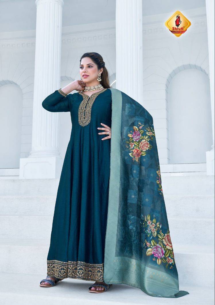 Ghunghat By Shruti 01 To 04 Series Beautiful Stylish Fancy Colorful Casual Wear & Ethnic Wear Viscose Silk Gowns With Dupatta At Wholesale Price