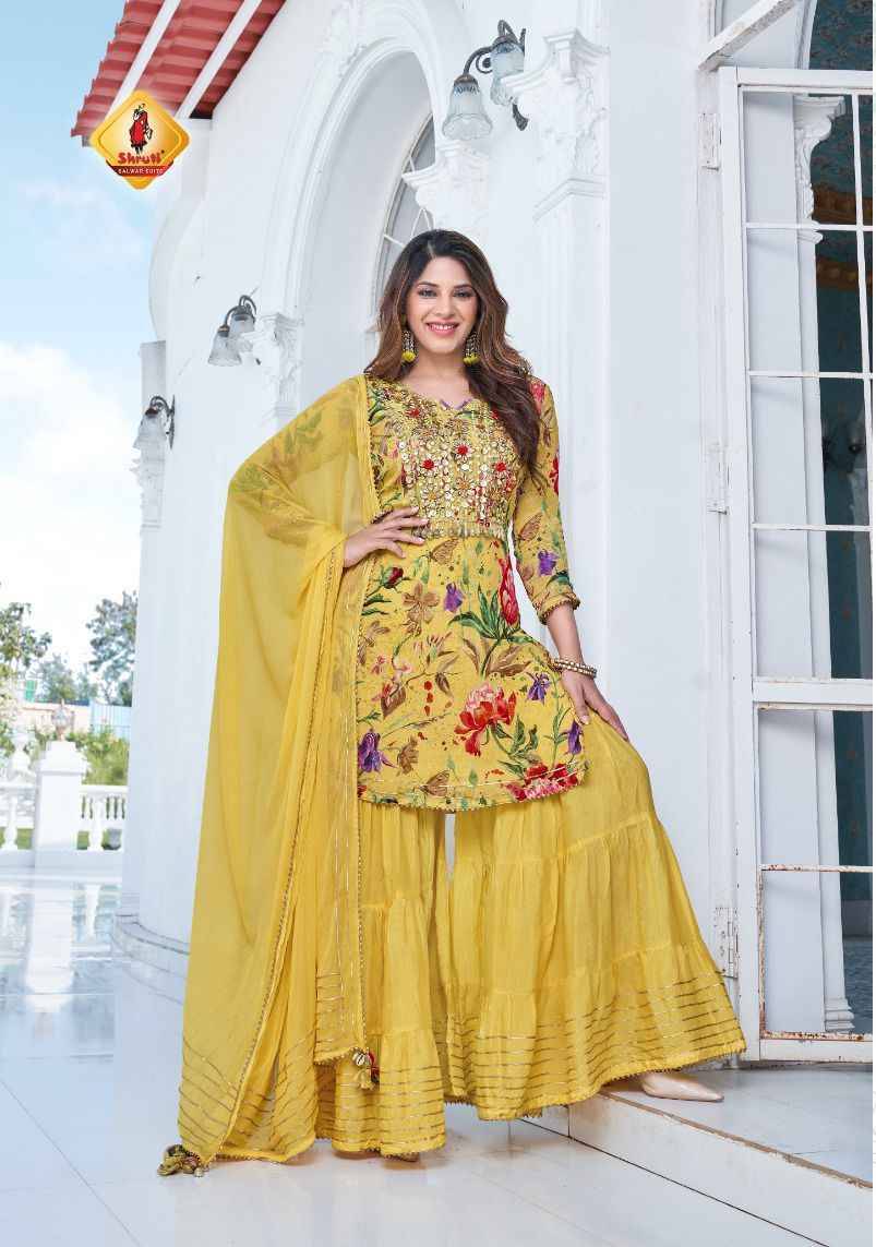Jashn Vol-2 By Shruti 01 To 03 Series Beautiful Stylish Sharara Suits Fancy Colorful Casual Wear & Ethnic Wear & Ready To Wear Viscose Chinnon Dresses At Wholesale Price
