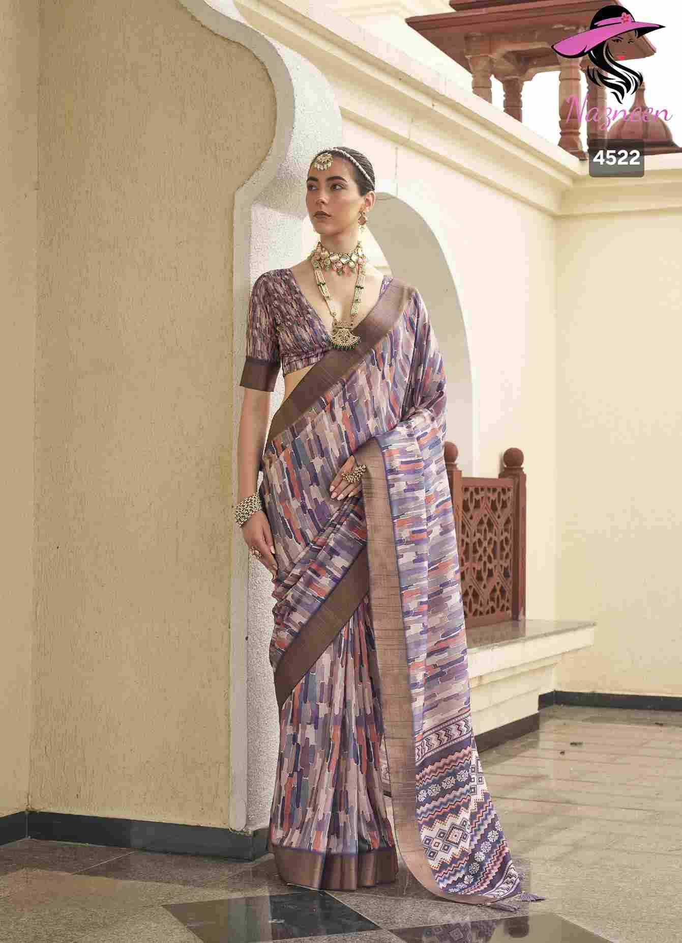 Nirvi By Nazneen 4513 To 4523 Series Indian Traditional Wear Collection Beautiful Stylish Fancy Colorful Party Wear & Occasional Wear Silk Print Sarees At Wholesale Price
