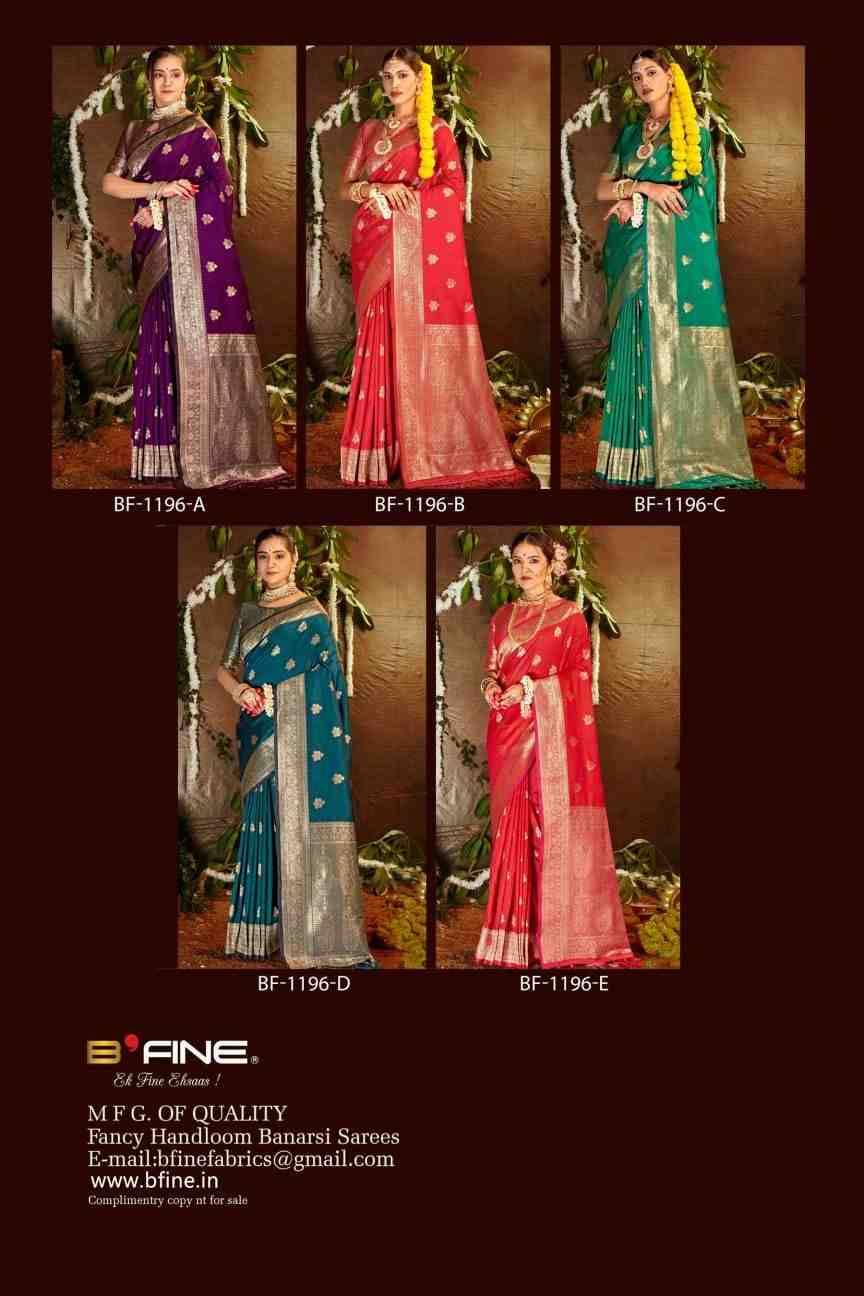 Bhumika By Bfine 1196-A To 1196-E Series Indian Traditional Wear Collection Beautiful Stylish Fancy Colorful Party Wear & Occasional Wear Silk Sarees At Wholesale Price