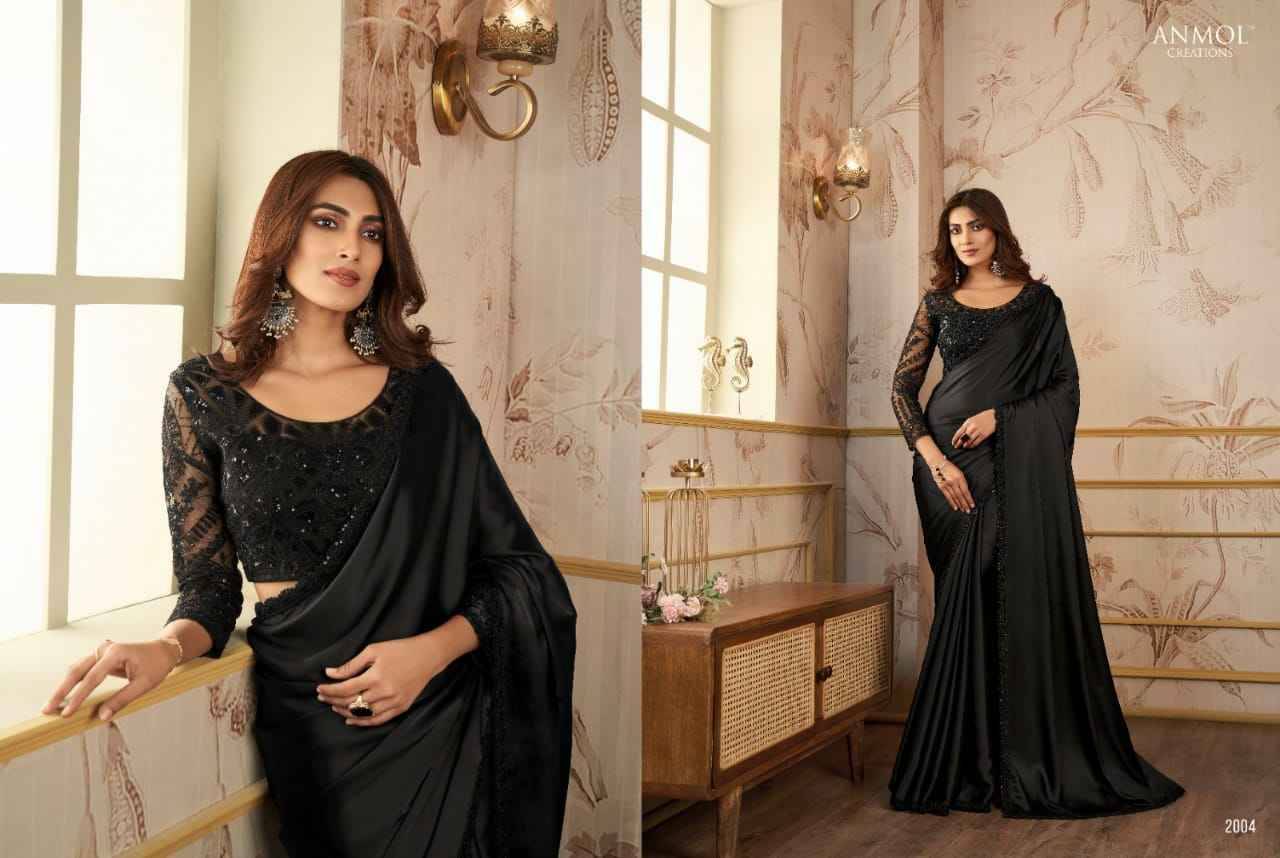 Kaina By Anmol Creation 2001 To 2014 Series Indian Traditional Wear Collection Beautiful Stylish Fancy Colorful Party Wear & Occasional Wear Georgette/Satin Organza Sarees At Wholesale Price