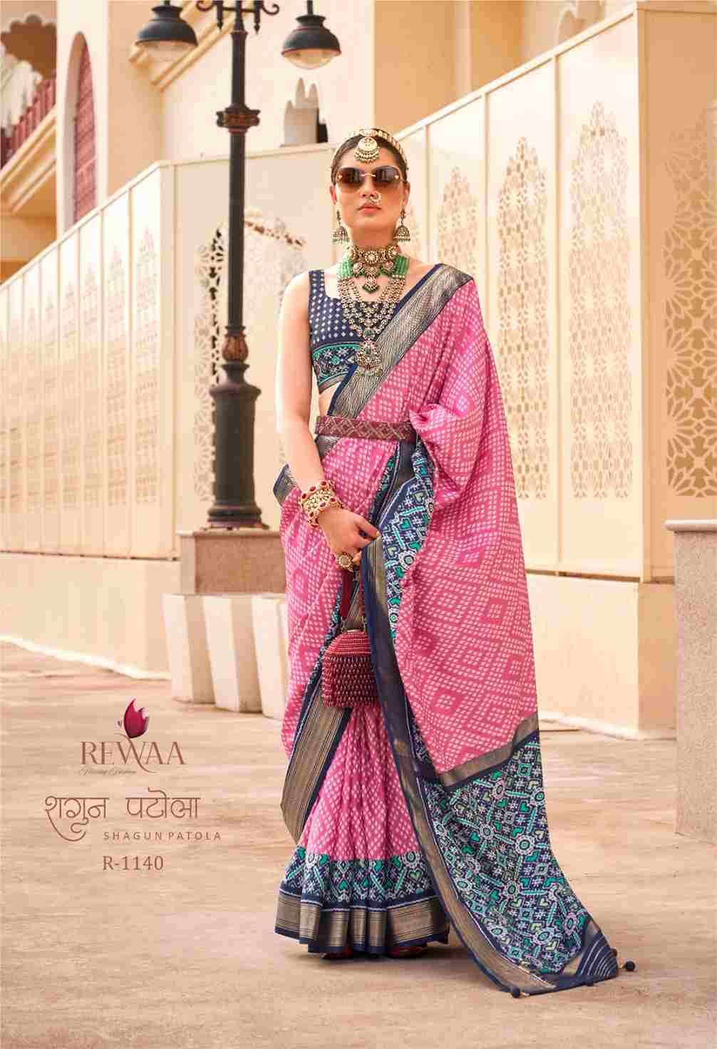 Shagun Patola By Rewaa 1132 To 1143 Series Indian Traditional Wear Collection Beautiful Stylish Fancy Colorful Party Wear & Occasional Wear Patola Silk Sarees At Wholesale Price