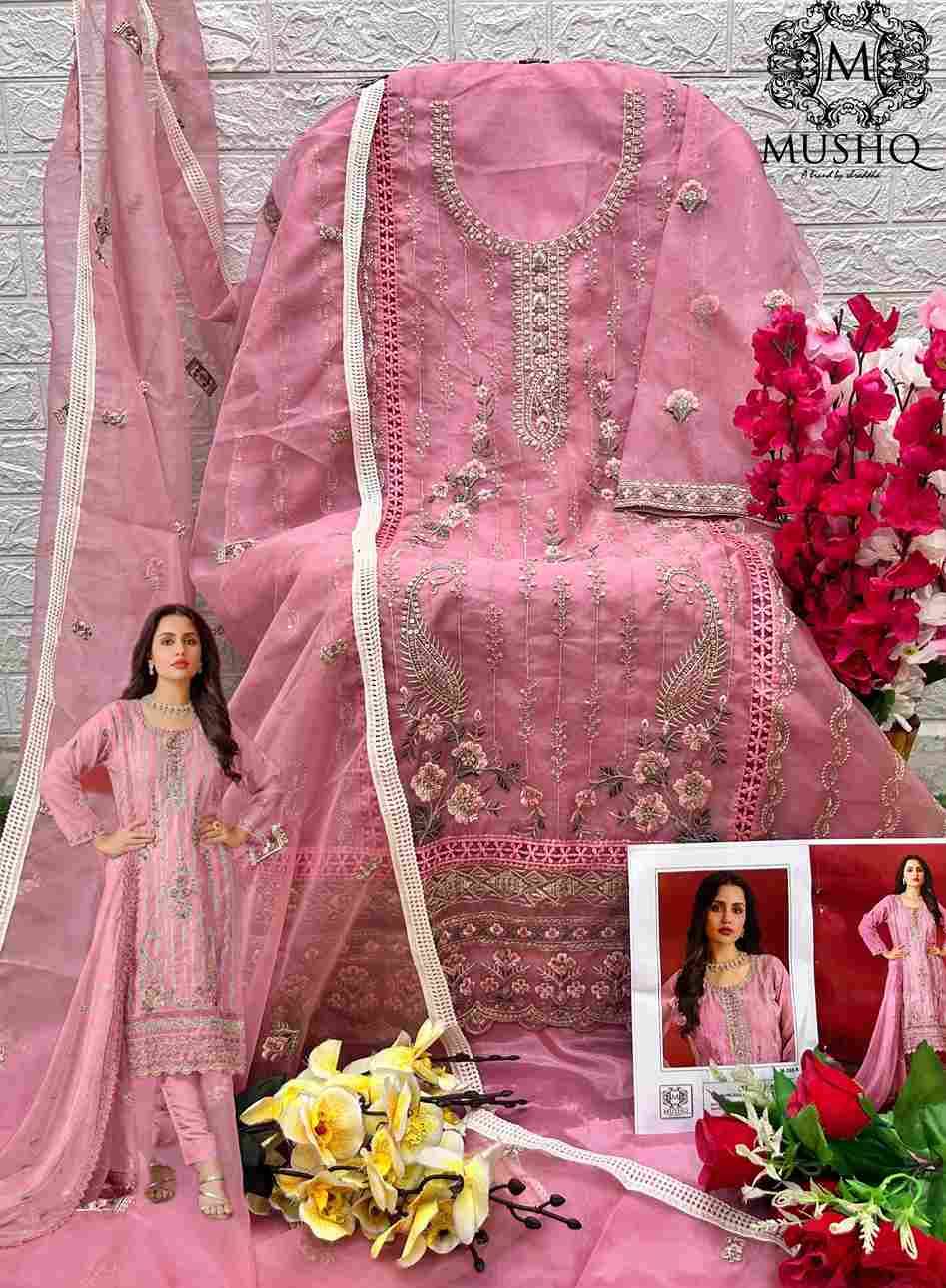 Mushq Hit Design 290 Colours By Mushq 290-A To 290-D Series Beautiful Pakistani Suits Colorful Stylish Fancy Casual Wear & Ethnic Wear Organza Embroidered Dresses At Wholesale Price