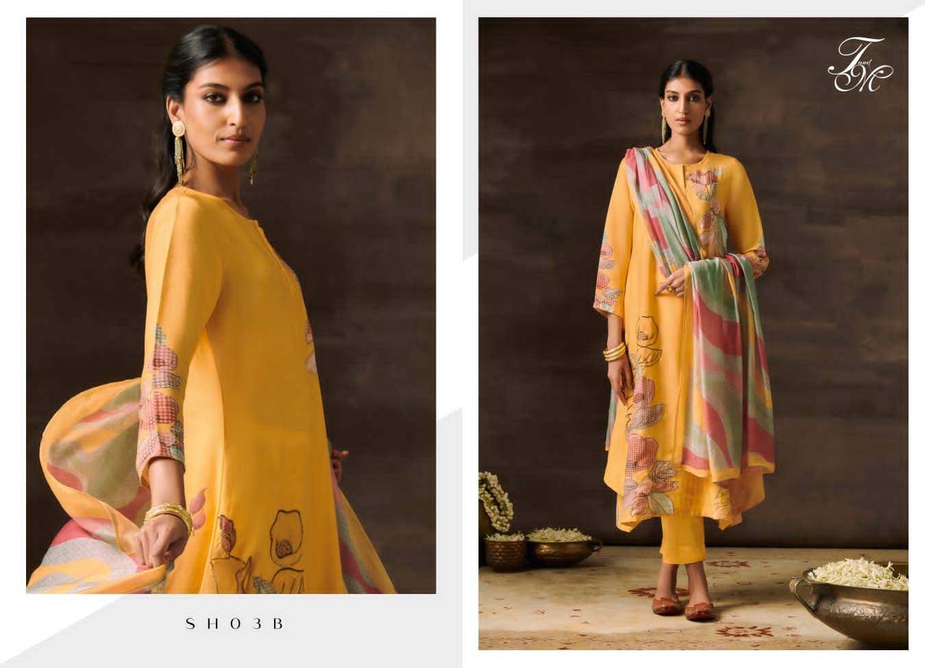 Shruti By T And M Designer Studio 03-A To 03-B Series Beautiful Festive Suits Colorful Stylish Fancy Casual Wear & Ethnic Wear Viscose Print Dresses At Wholesale Price