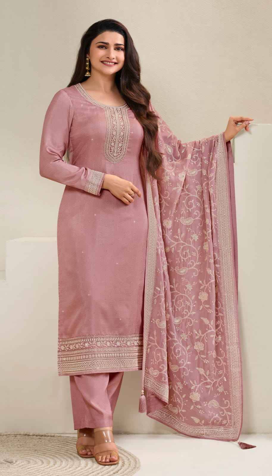 Parul Hitlist By Vinay Fashion Beautiful Festive Suits Colorful Stylish Fancy Casual Wear & Ethnic Wear Dola Embroidered Dresses At Wholesale Price