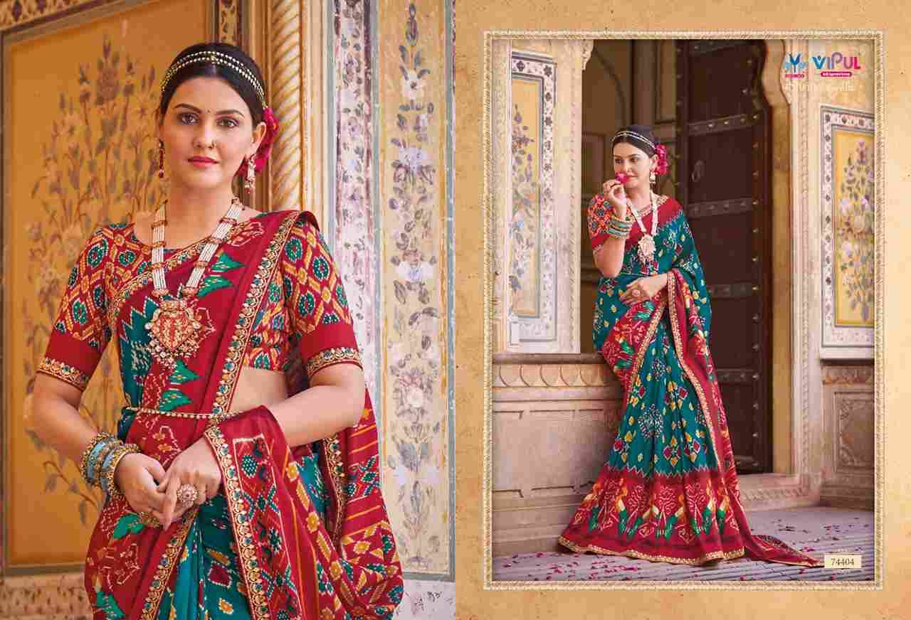 Shringar Silk By Vipul Fashion 74403 To 74410 Series Indian Traditional Wear Collection Beautiful Stylish Fancy Colorful Party Wear & Occasional Wear Patola Silk Sarees At Wholesale Price