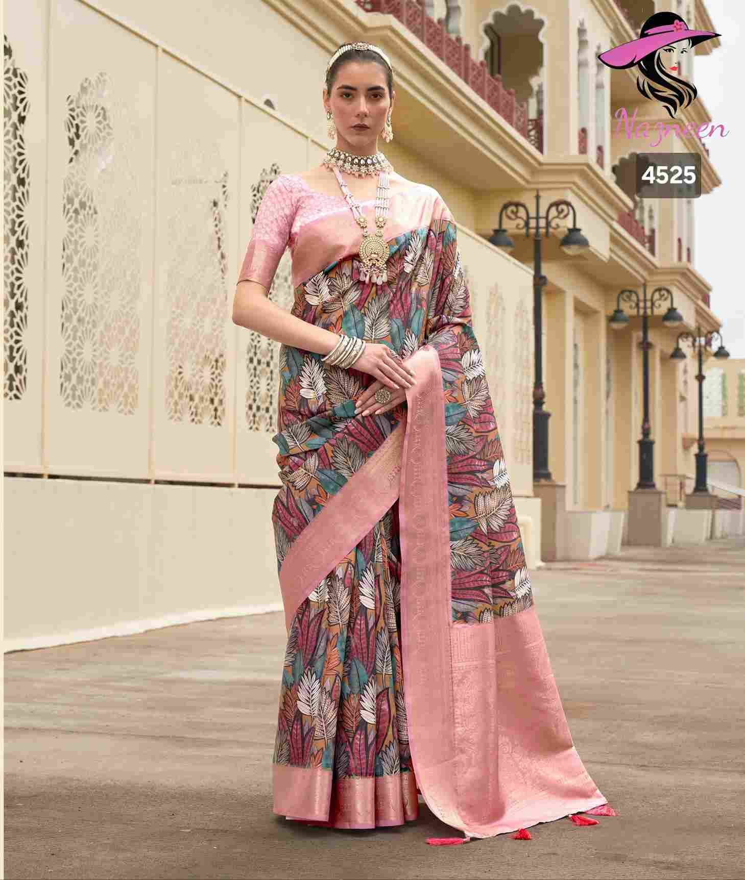 Saanjh By Nazneen 4524 To 4531 Series Indian Traditional Wear Collection Beautiful Stylish Fancy Colorful Party Wear & Occasional Wear Fancy Sarees At Wholesale Price