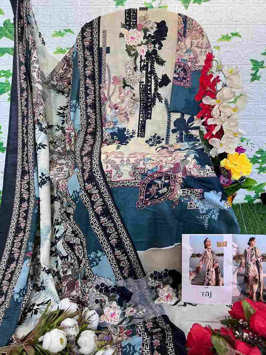 Taj Hit Design 144 By Taj Creation Beautiful Pakistani Suits Colorful Stylish Fancy Casual Wear & Ethnic Wear Pure Cotton Print With Embroidered Dresses At Wholesale Price