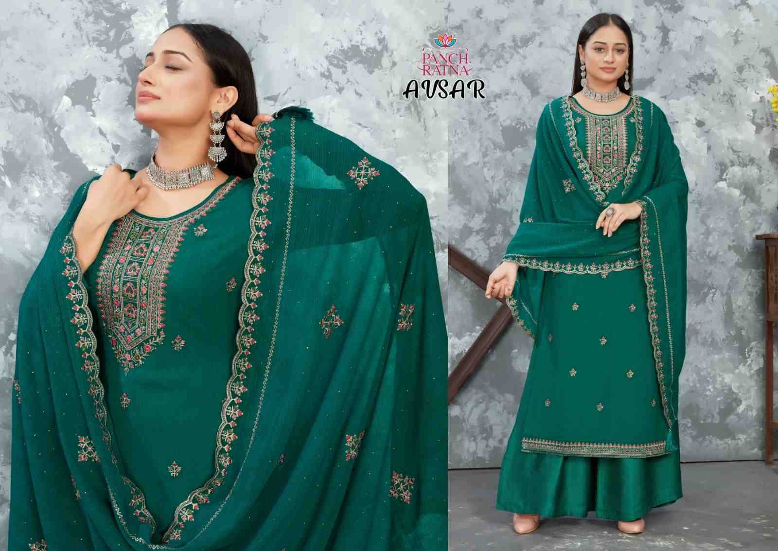 Avsar By Panch Ratna 01 To 04 Series Beautiful Festive Suits Colorful Stylish Fancy Casual Wear & Ethnic Wear Pure Silk With Work Dresses At Wholesale Price