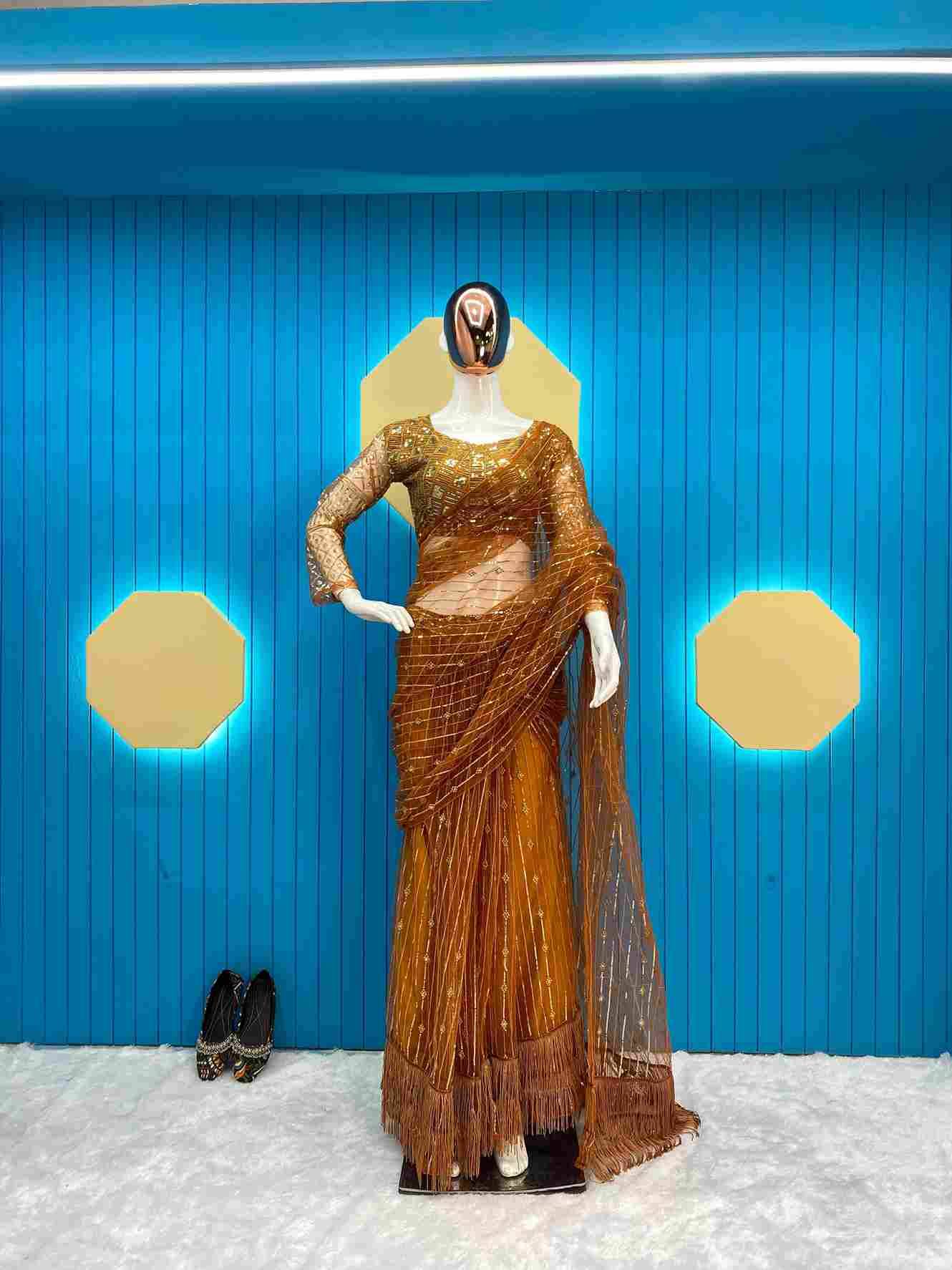 L-601 By Fashid Wholesale Indian Traditional Wear Collection Beautiful Stylish Fancy Colorful Party Wear & Occasional Wear Heavy Net Sarees At Wholesale Price