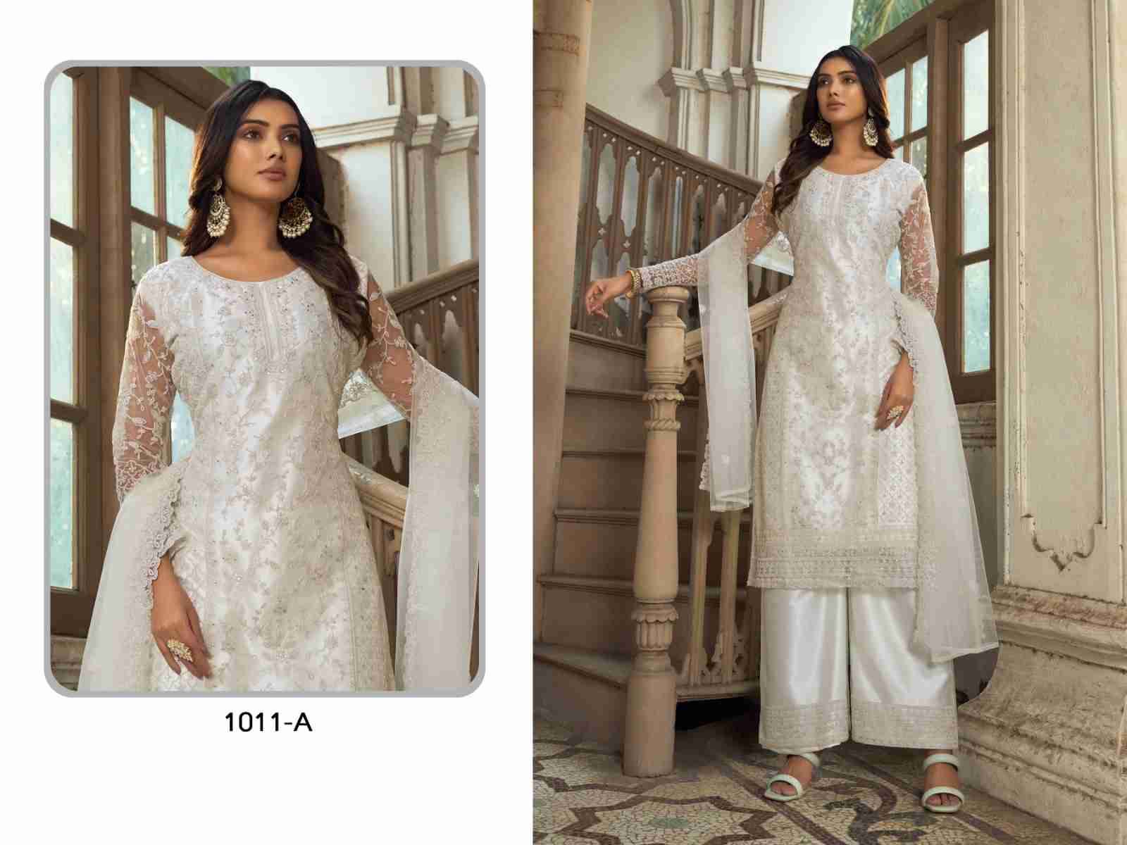 Khwaab 1011 Colours By Sabah 1011-A To 1011-O Series Beautiful Pakistani Suits Colorful Stylish Fancy Casual Wear & Ethnic Wear Heavy Net With Embroidered Dresses At Wholesale Price