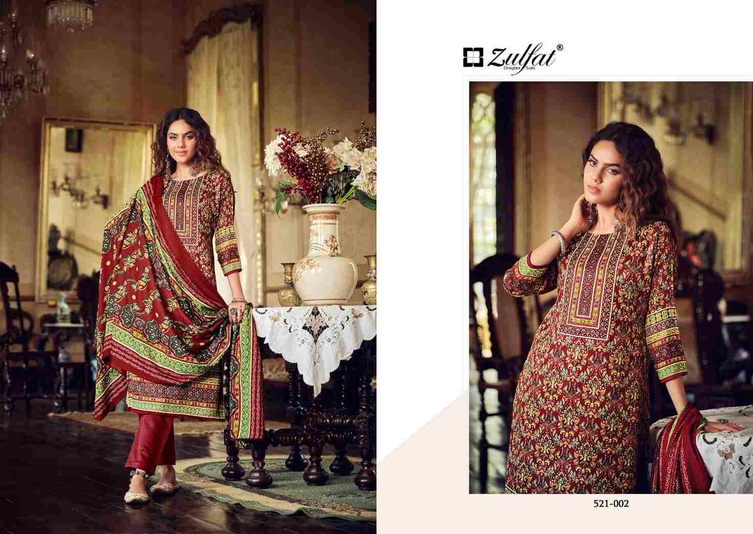 Rehnuma By Zulfat 521-001 To 521-008 Series Beautiful Festive Suits Stylish Fancy Colorful Casual Wear & Ethnic Wear Pure Pashmina Print Dresses At Wholesale Price