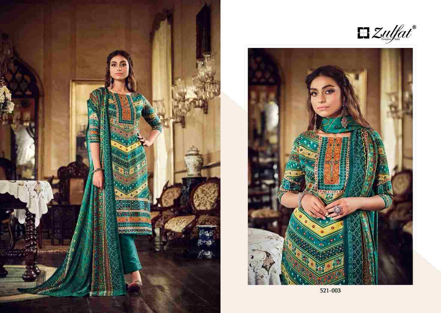 Rehnuma By Zulfat 521-001 To 521-008 Series Beautiful Festive Suits Stylish Fancy Colorful Casual Wear & Ethnic Wear Pure Pashmina Print Dresses At Wholesale Price