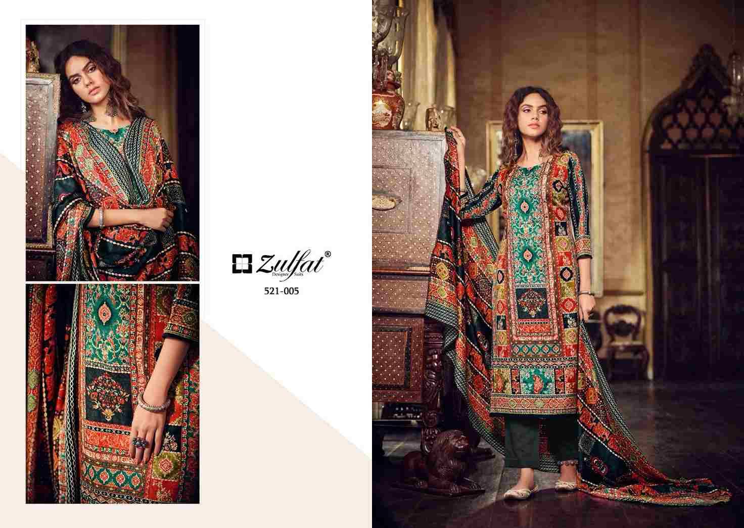 Rehnuma By Zulfat 521-001 To 521-008 Series Beautiful Festive Suits Stylish Fancy Colorful Casual Wear & Ethnic Wear Pure Pashmina Print Dresses At Wholesale Price