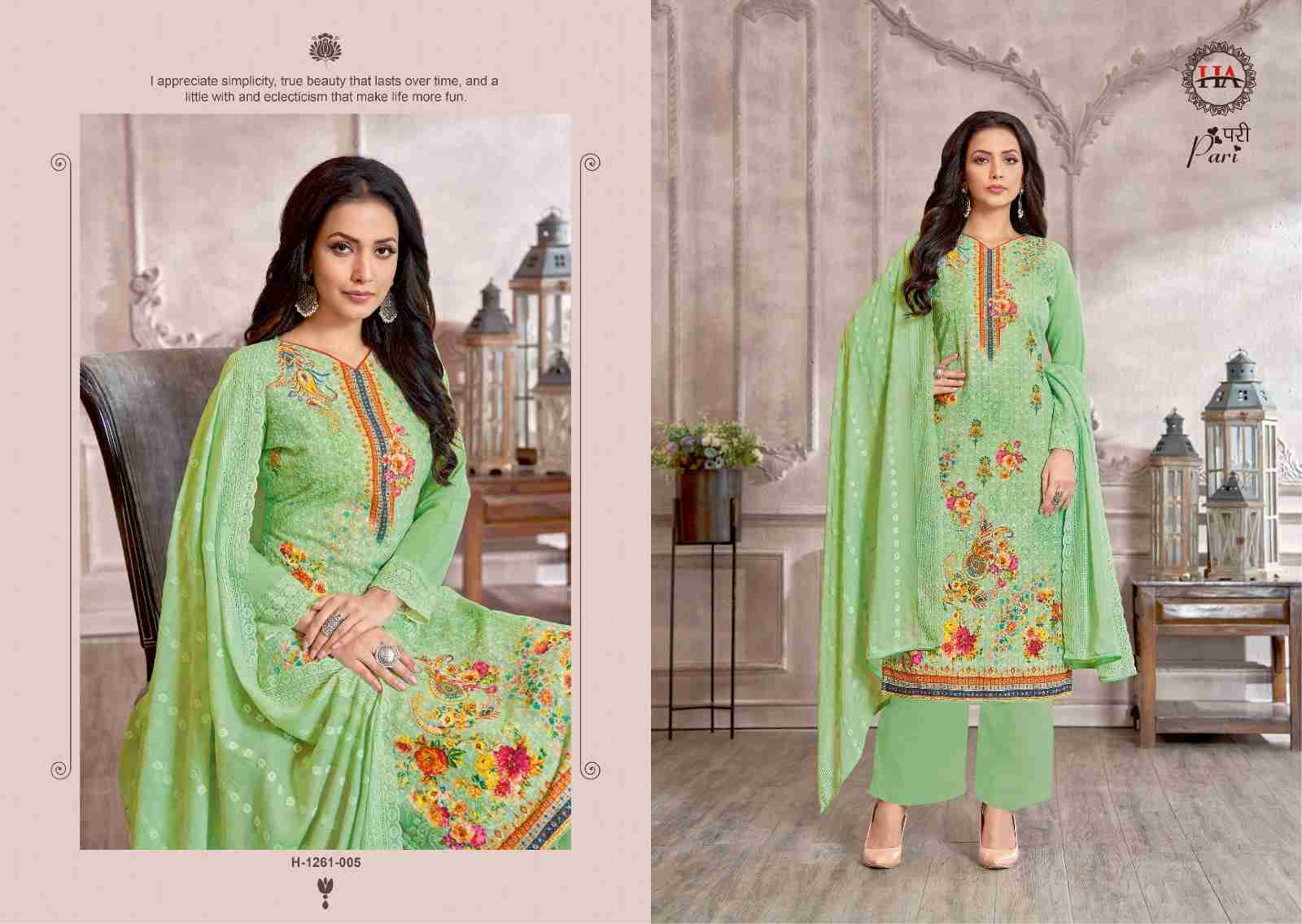 Pari By Harshit Fashion Hub 1261-001 To 1261-008 Series Beautiful Festive Suits Stylish Fancy Colorful Casual Wear & Ethnic Wear Pure Cotton Print Dresses At Wholesale Price