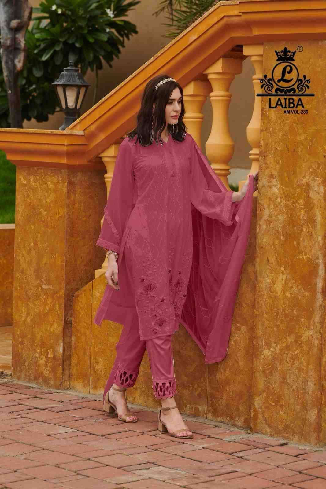 AM Vol-236 By Laiba 236-A To 236-C Series Beautiful Pakistani Suits Colorful Stylish Fancy Casual Wear & Ethnic Wear Pure Georgette Dresses At Wholesale Price
