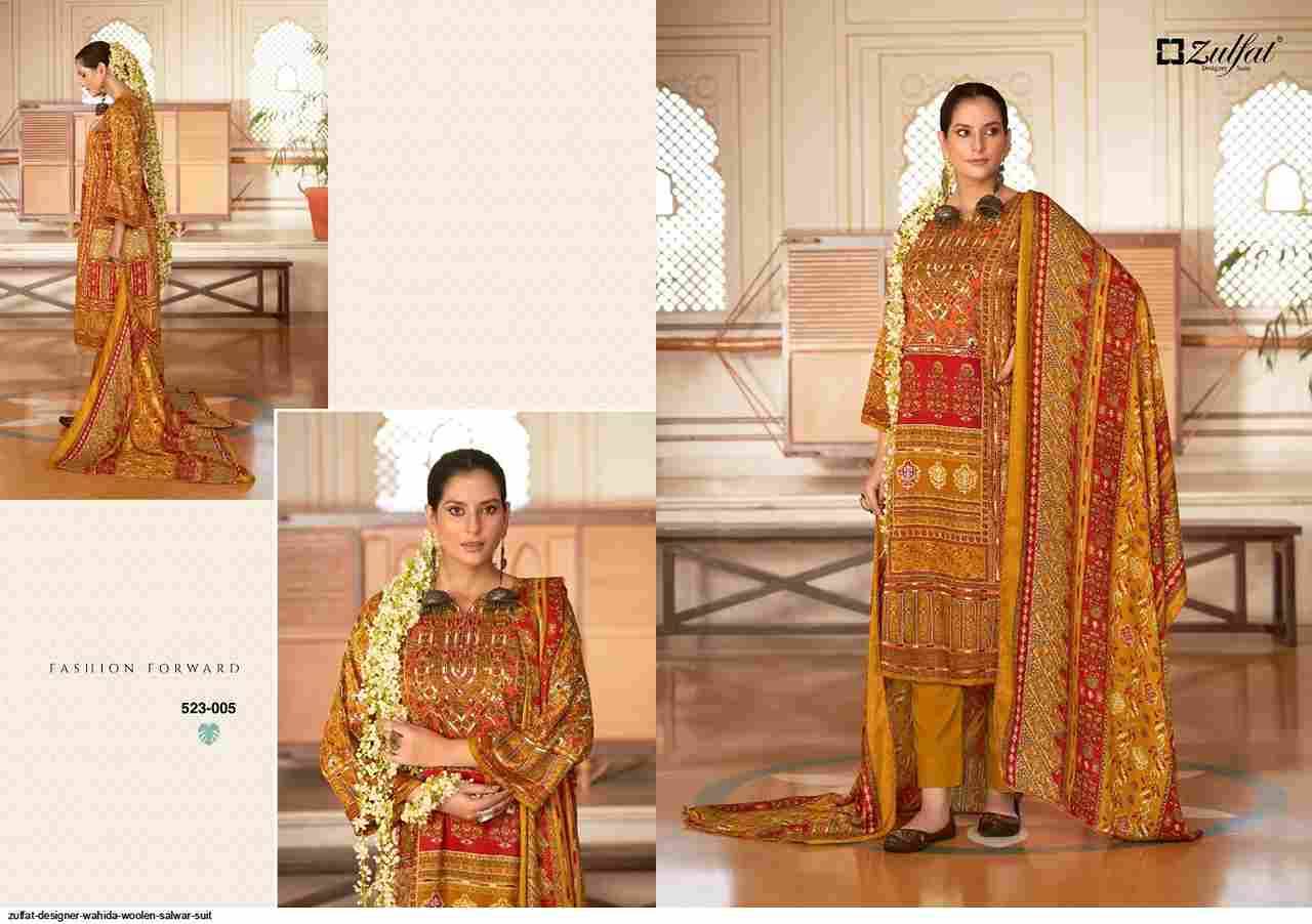 Wahida By Zulfat 523-001 To 523-008 Series Beautiful Festive Suits Stylish Fancy Colorful Casual Wear & Ethnic Wear Pure Pashmina Print Dresses At Wholesale Price