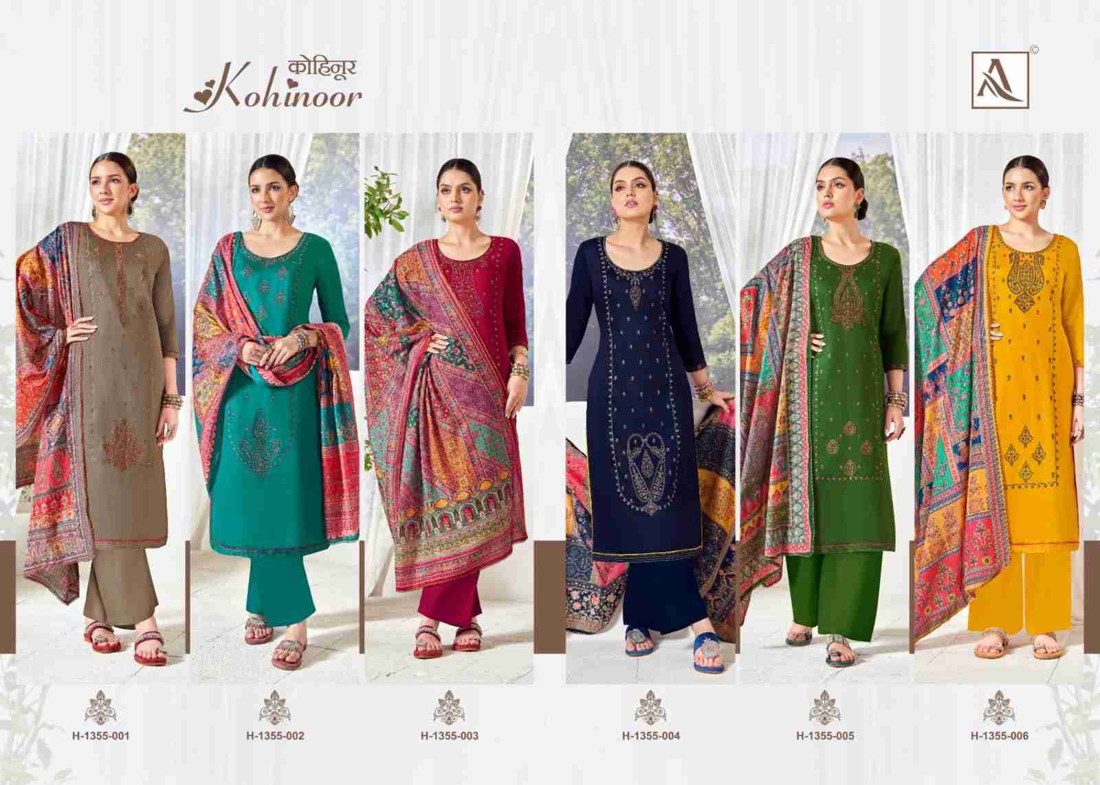 Kohinoor By Alok Suit 1355-001 To 1355-006 Series Beautiful Festive Suits Stylish Fancy Colorful Casual Wear & Ethnic Wear Pure Jam Print Dresses At Wholesale Price