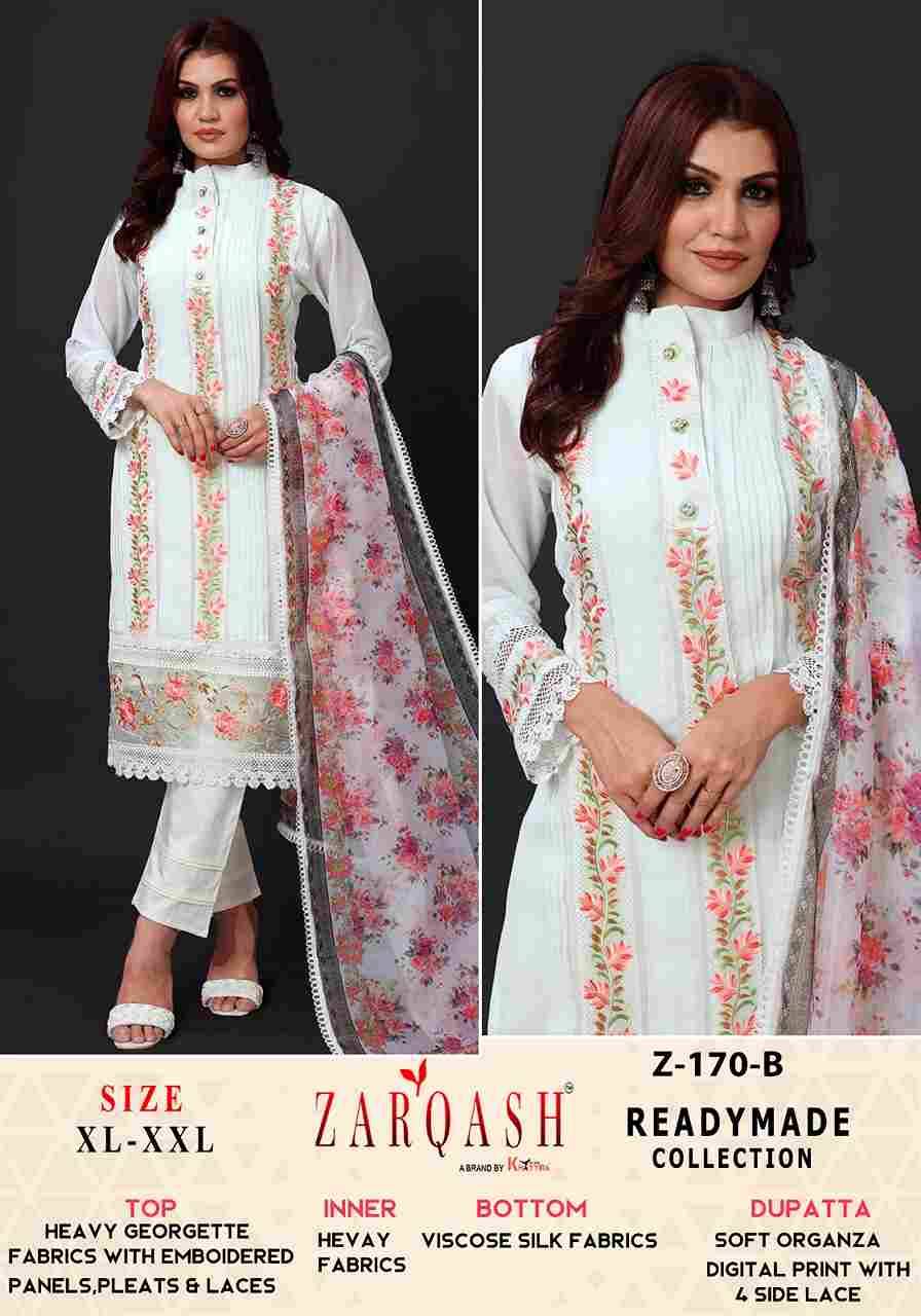 Zarqash Hit Design Z-170 Colours By Zarqash Z-170-A To Z-170-B Series Beautiful Pakistani Suits Colorful Stylish Fancy Casual Wear & Ethnic Wear Heavy Georgette Dresses At Wholesale Price