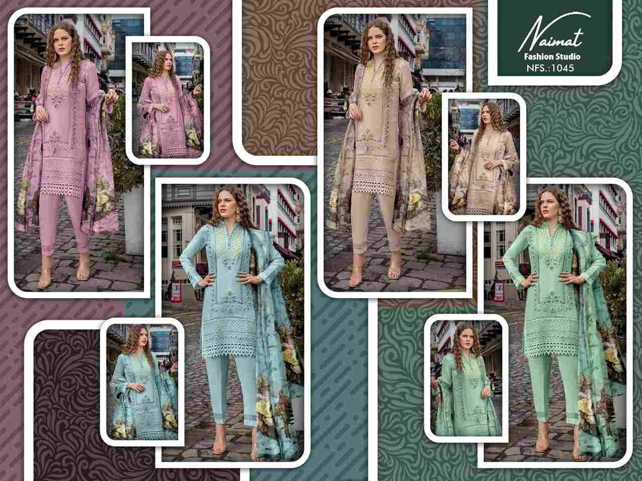 Naimat 1045 Colours By Naimat Fashion Studio 1045-A To 1045-D Series Beautiful Festive Suits Colorful Stylish Fancy Casual Wear & Ethnic Wear Pure Faux Dresses At Wholesale Price