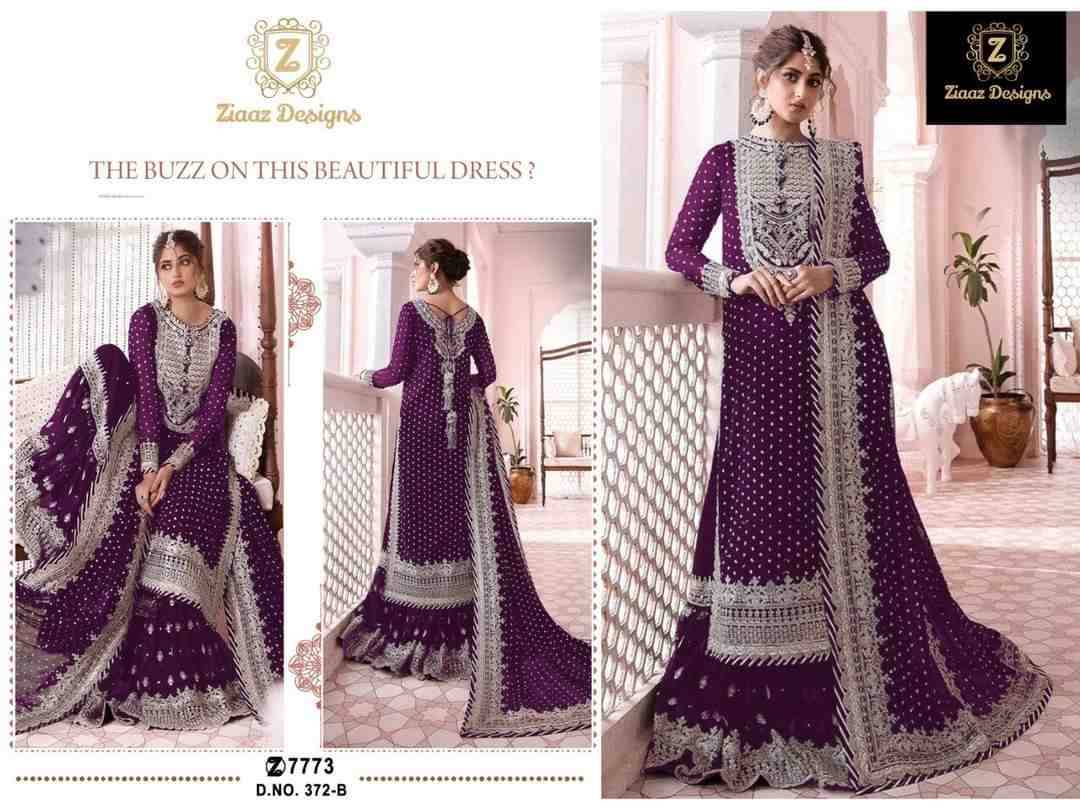 Ziaaz Designs Hit Design 372-B By Ziaaz Designs Beautiful Stylish Pakistani Suits Fancy Colorful Casual Wear & Ethnic Wear & Ready To Wear Georgette Embroidered Dresses At Wholesale Price
